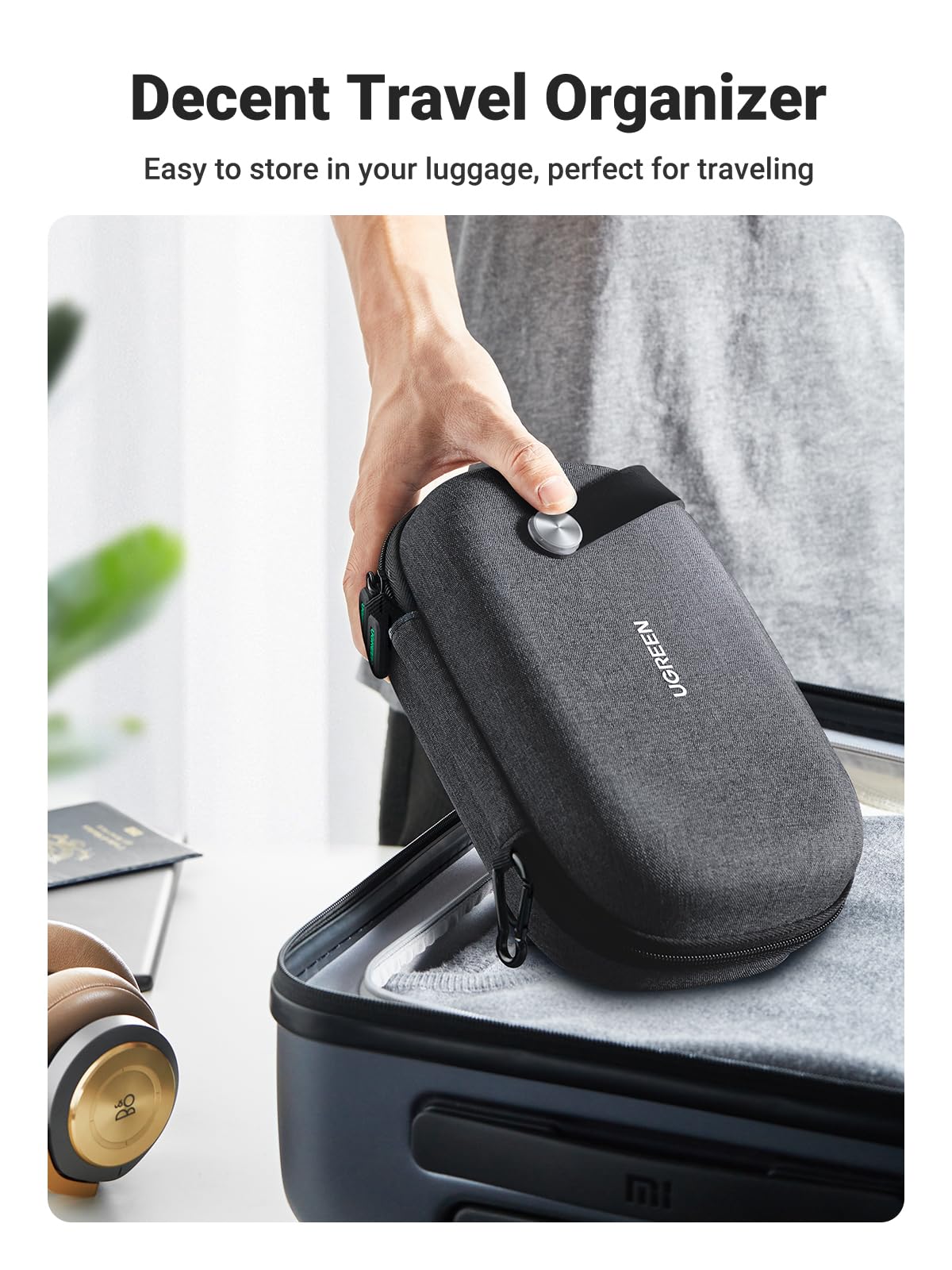 UGREEN Electronics Organizer Travel Case Cable Organizer Bag Waterproof Portable Storage Pouch for Charger, Cables, USB 