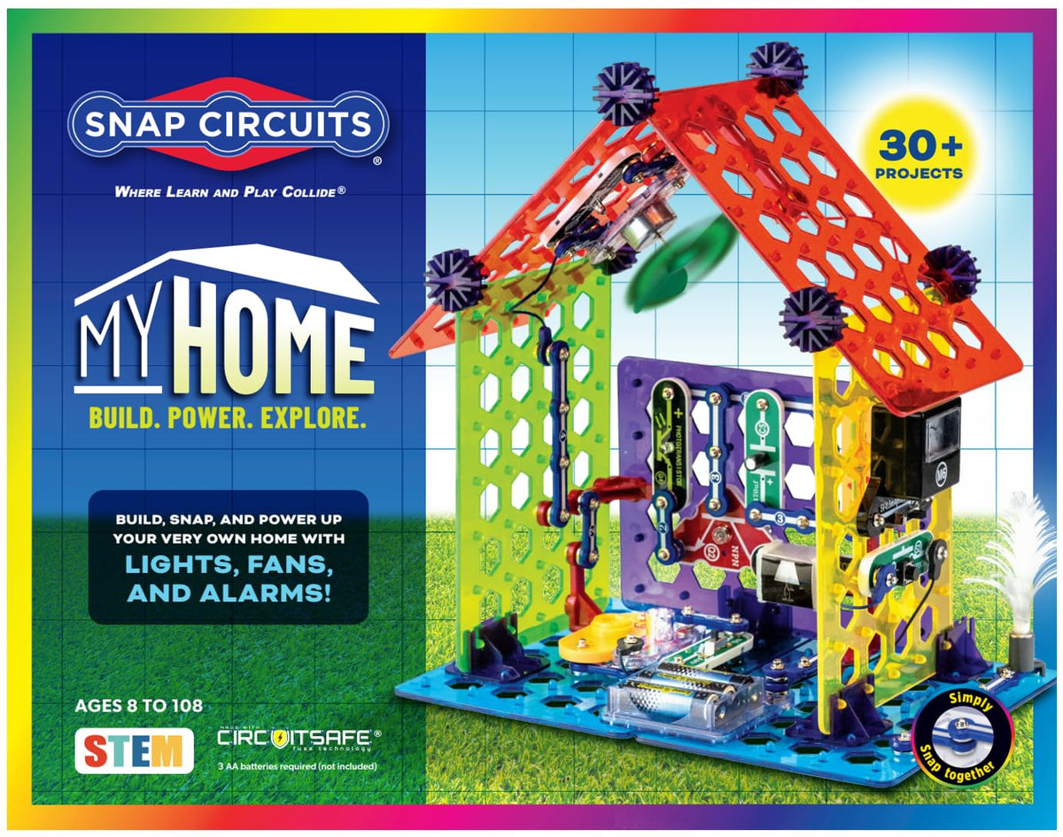 SNAP CIRCUITS My Home STEM Electronics Building Kit for Kids Ages 8+