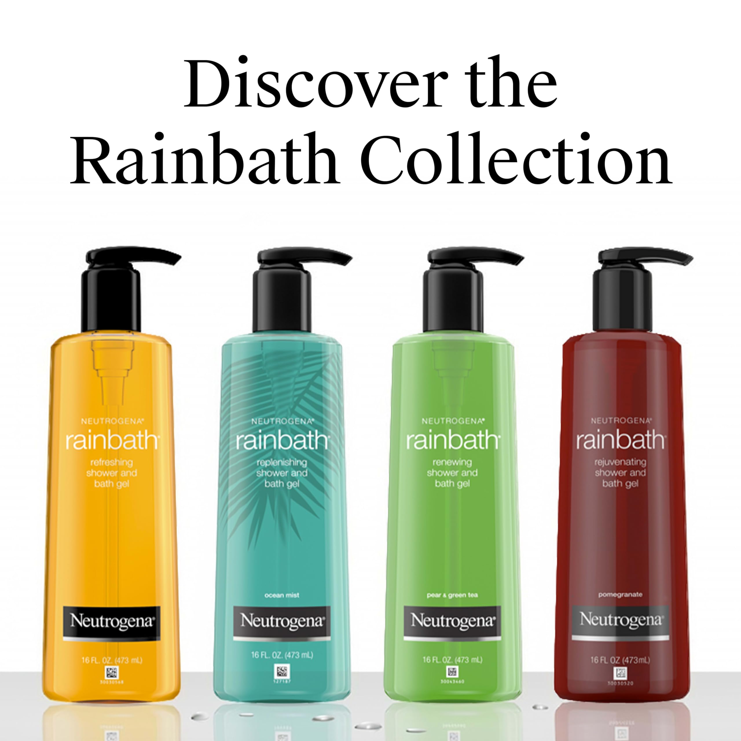 Neutrogena Rainbath shower gel and body wash in a 32 oz bottle, skin cleansing agent with a clear liquid formula.