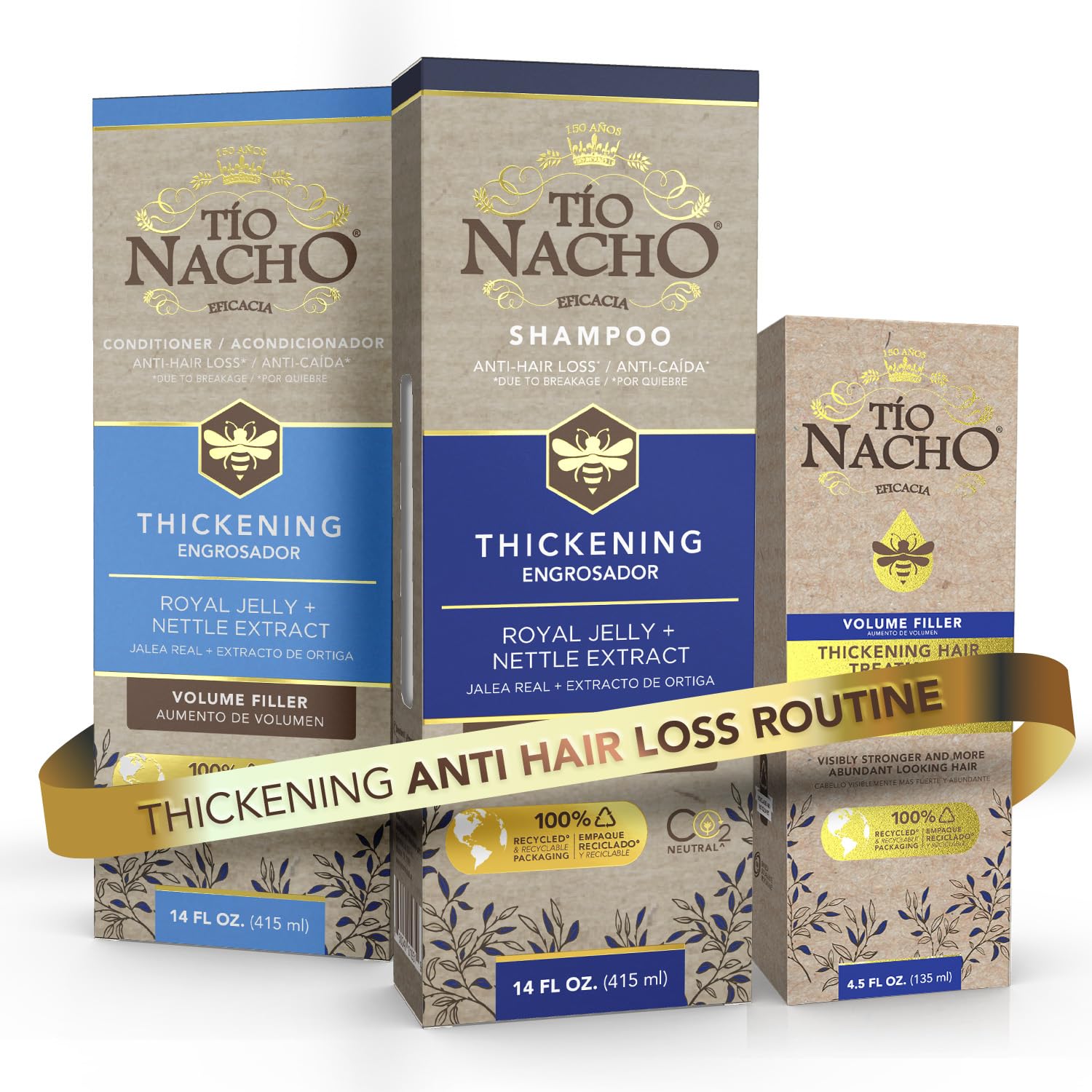 Tio Nacho Thickening Shampoo + Conditioner & Hair Treatment Set