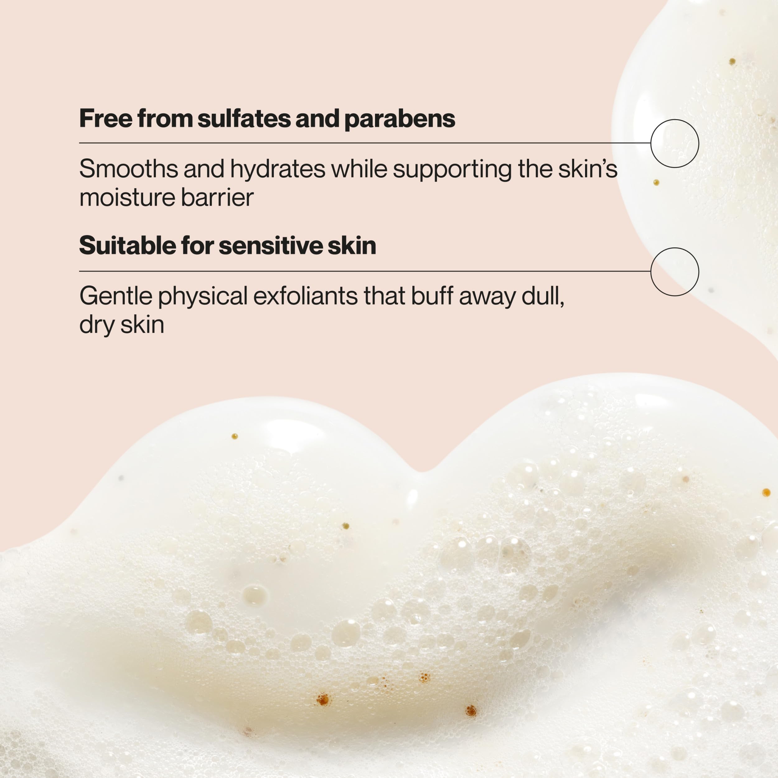 Suave Strawberry Delight Exfoliating Body Wash & Scrub with Glycerin & Vitamin E, Sulfate-Free Hydrating Cleanser for Soft, Smooth Skin, 18 FL OZ Pack of 6