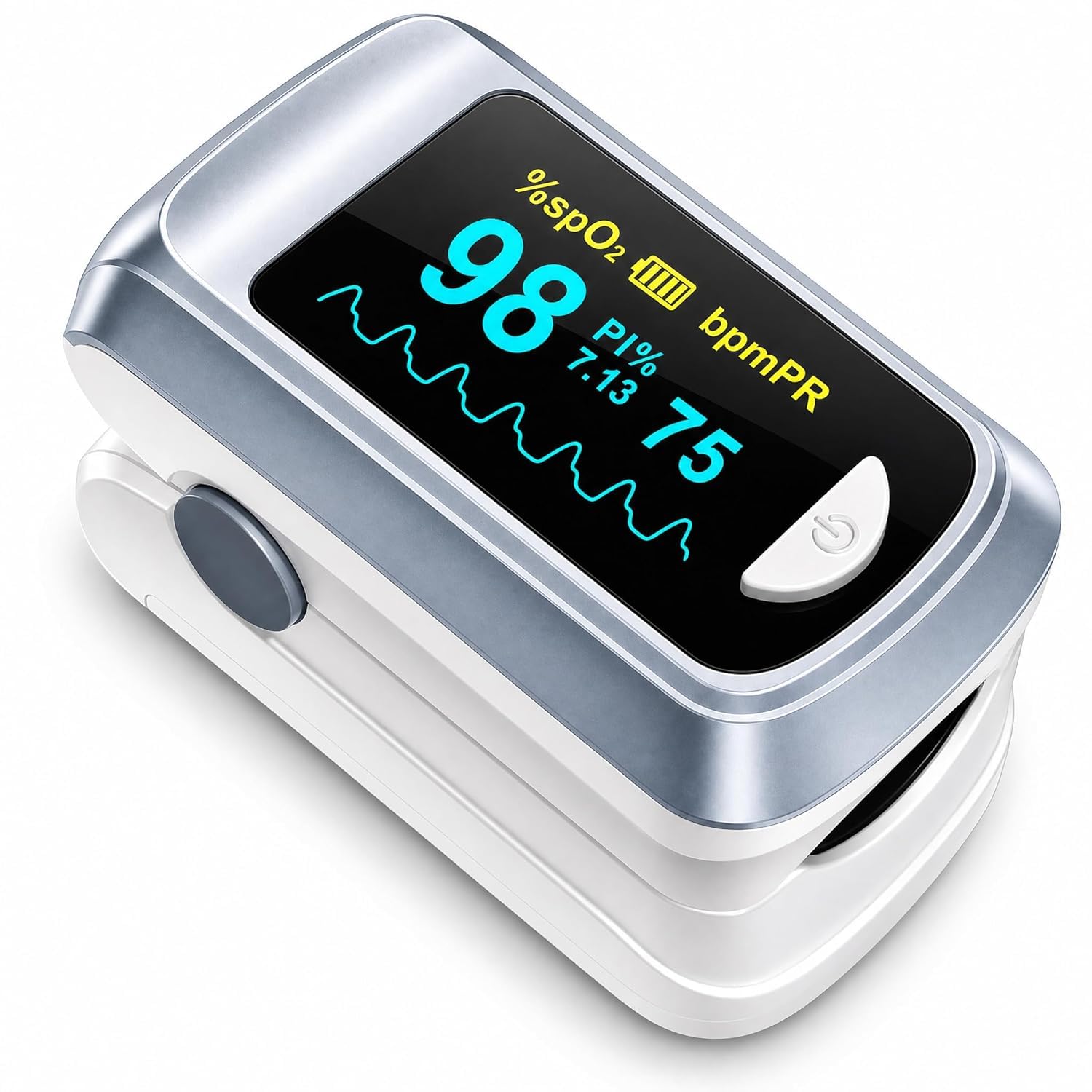 Fingertip Pulse Oximeter Blood Oxygen Saturation Monitor Pulse - Product Imagery