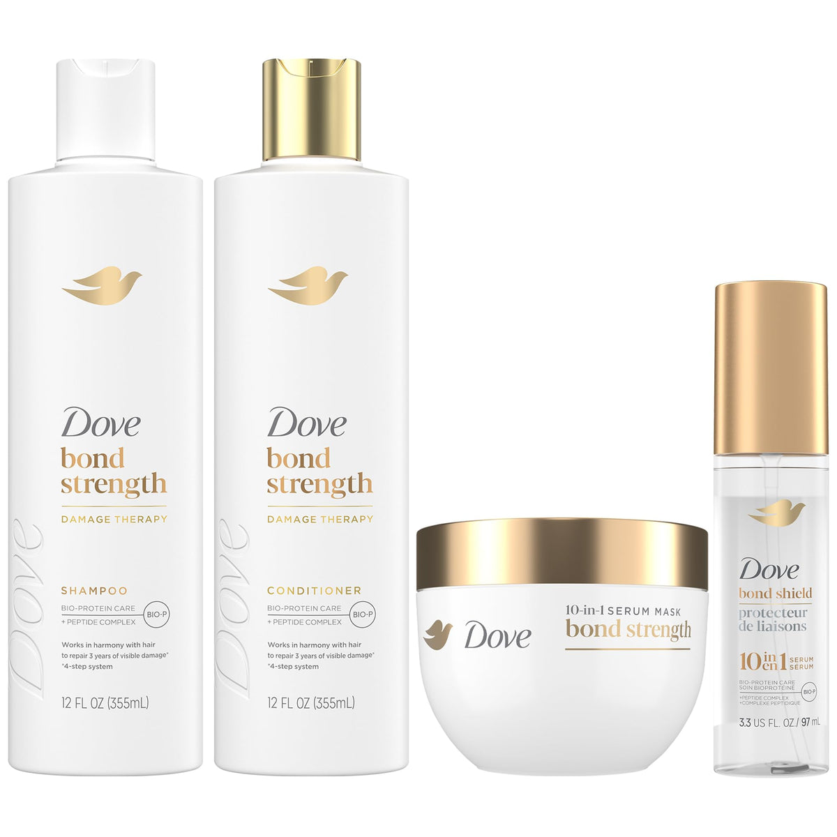 Dove Bond Strength Shampoo & Conditioner Set + 10-in-1 Serums – product photo (Shampoo &amp; Conditioner Sets)