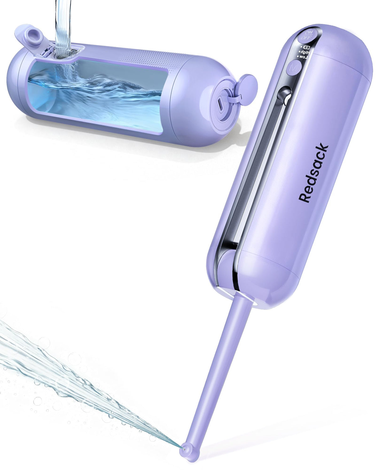Redsack Electric Portable Bidet for Travel, Rechargeable USB-C Handheld Peri Bottle – Purple, Plastic