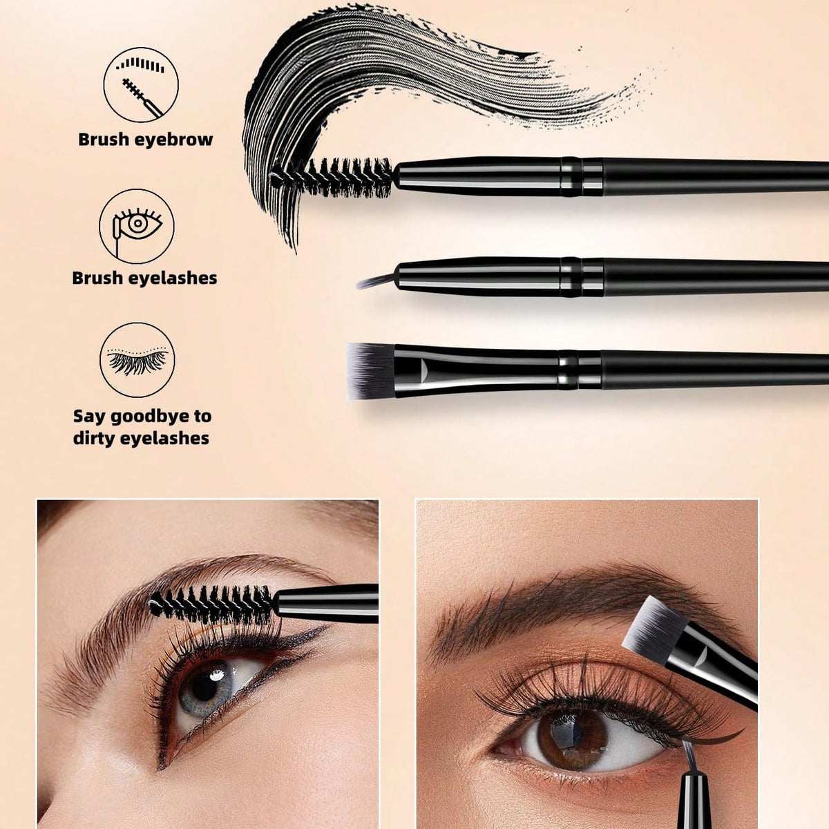 HGHDBT 65Pcs Black Makeup Brushes Set Professional Makeup Kit Multi-functional Makeup Tool Set with Case Facial Makeup A