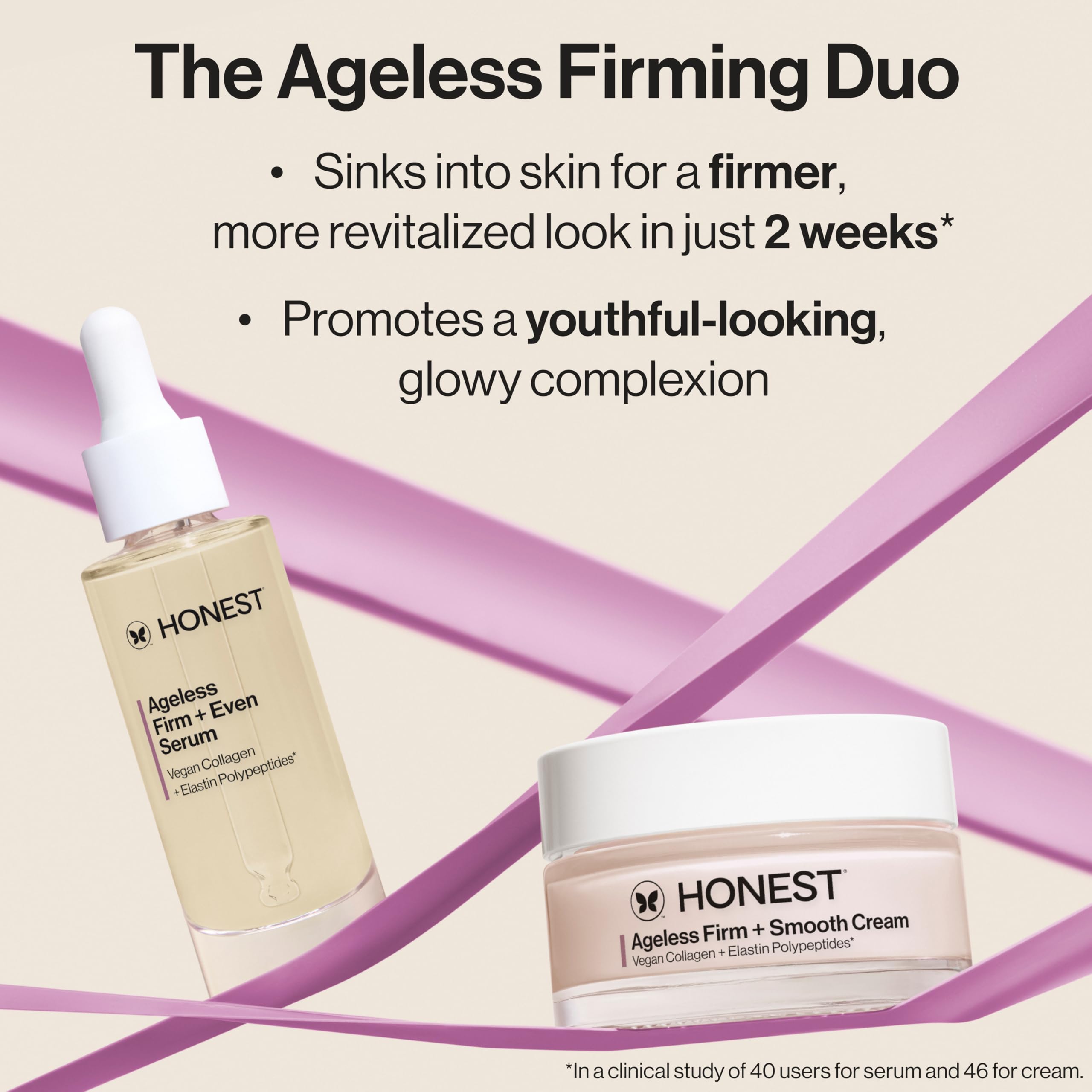 Honest Beauty Ageless Firm Even Serum Vegan Collagen 1 fl oz