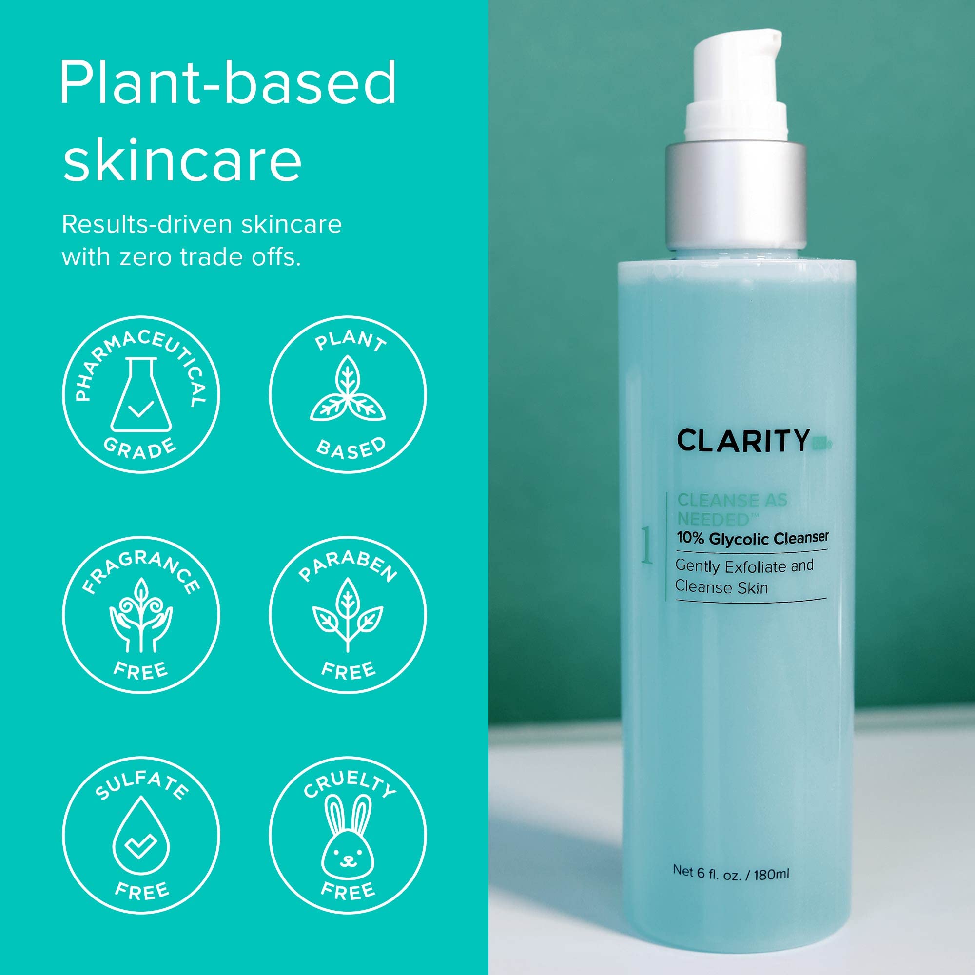ClarityRx 10% Glycolic Acid Exfoliating Face Wash 4 fl oz
