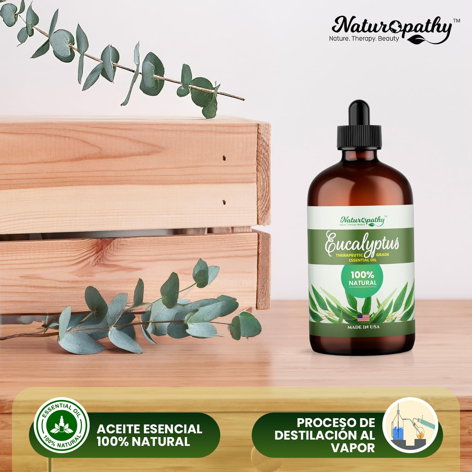 Naturopathy Eucalyptus Essential Oil – Pure 4 fl oz