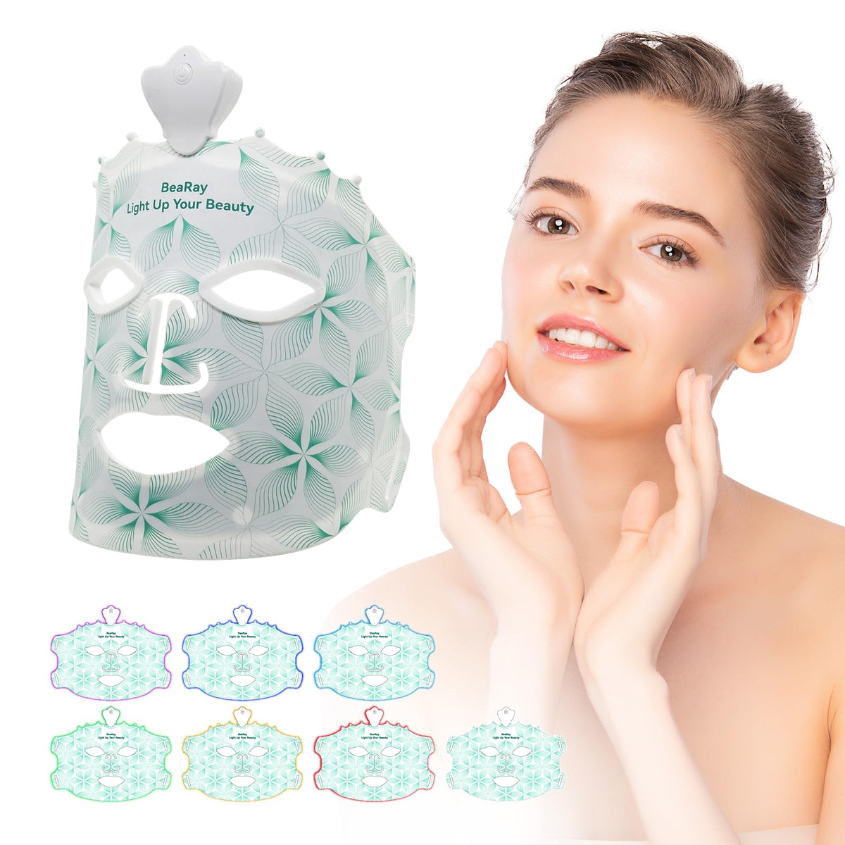 Red Light Therapy Mask for Face Non Medical LED Light Device - BeaRay Official Imagery - 8