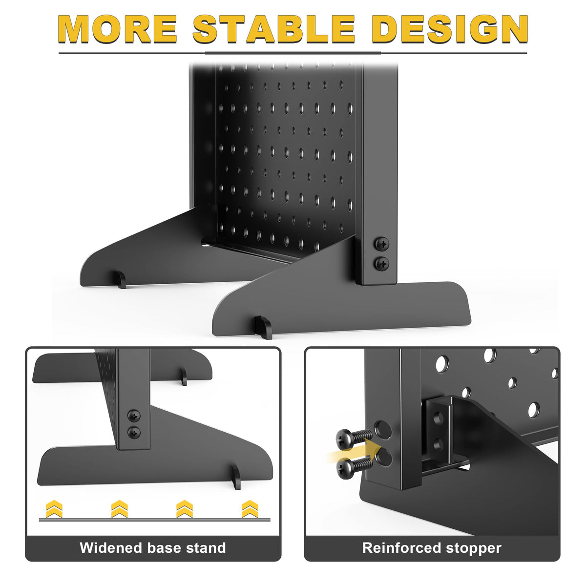 Ultrawall Pegboard Display Stand, Metal Tabletop Pegboard Display – packaging and label