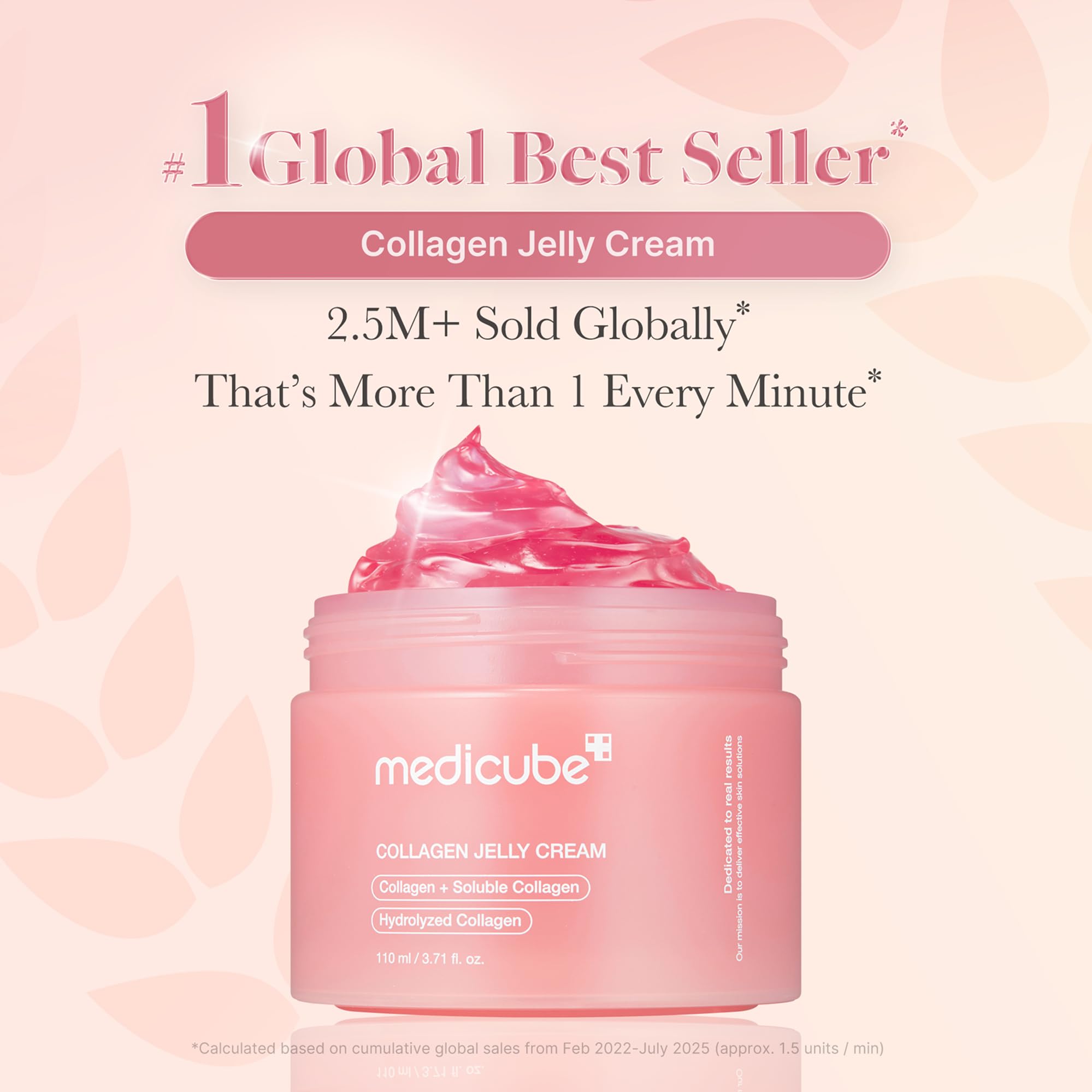 medicube Collagen Niacinamide Jelly Cream in 3.71oz jar, a skincare moisturizer with a gel texture for glowing, hydrated skin