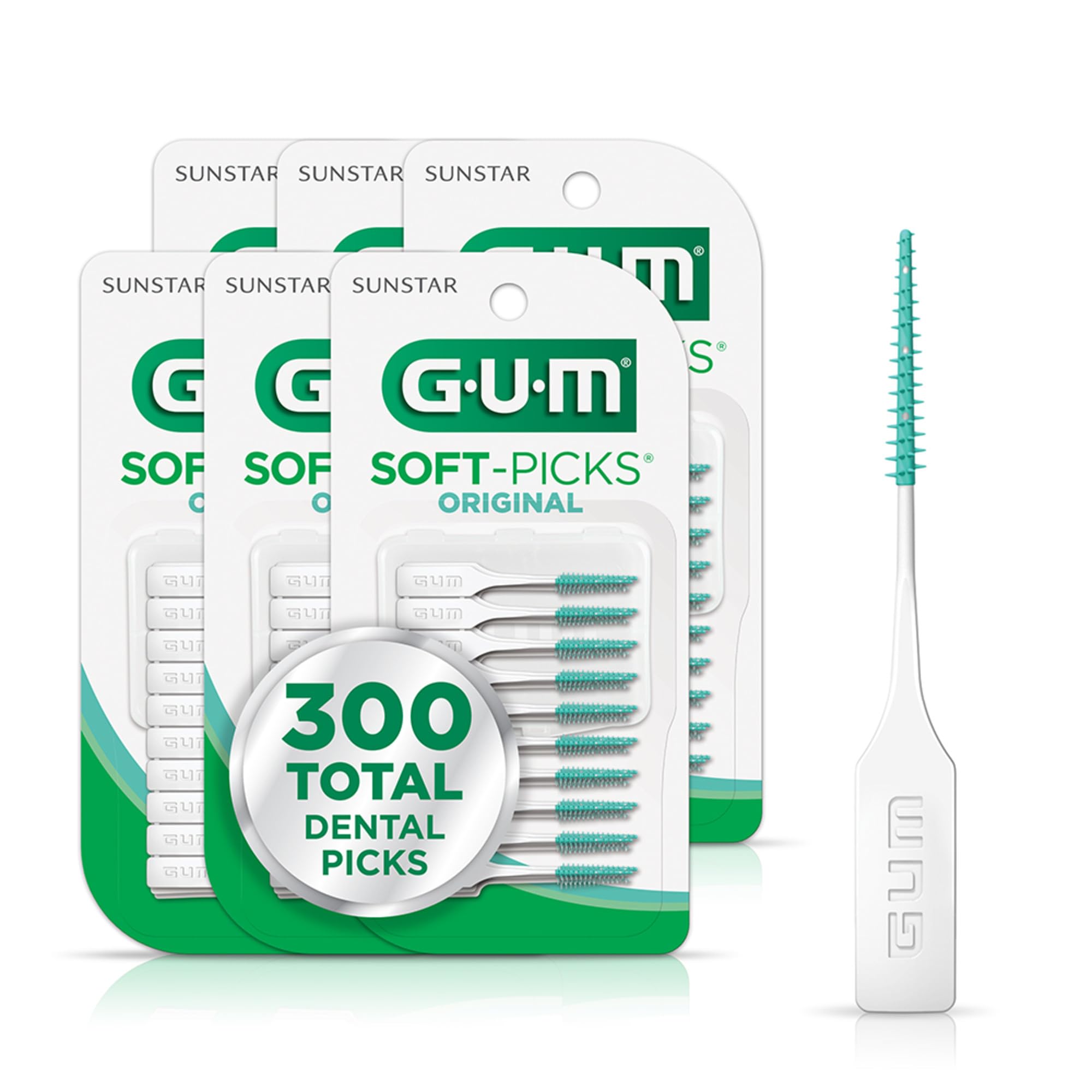 GUM Soft-Picks Original Interdental Picks, 50 Count (6 Pack) - Product Imagery