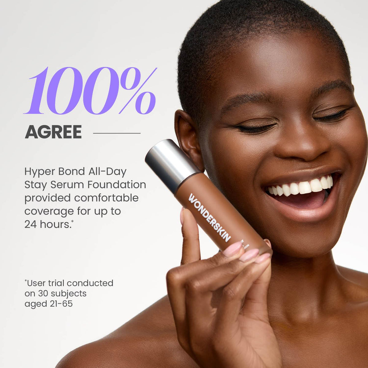Wonderskin Foundation Serum - Niacinamide + Copper Tri-Peptide, Waterproof – full view