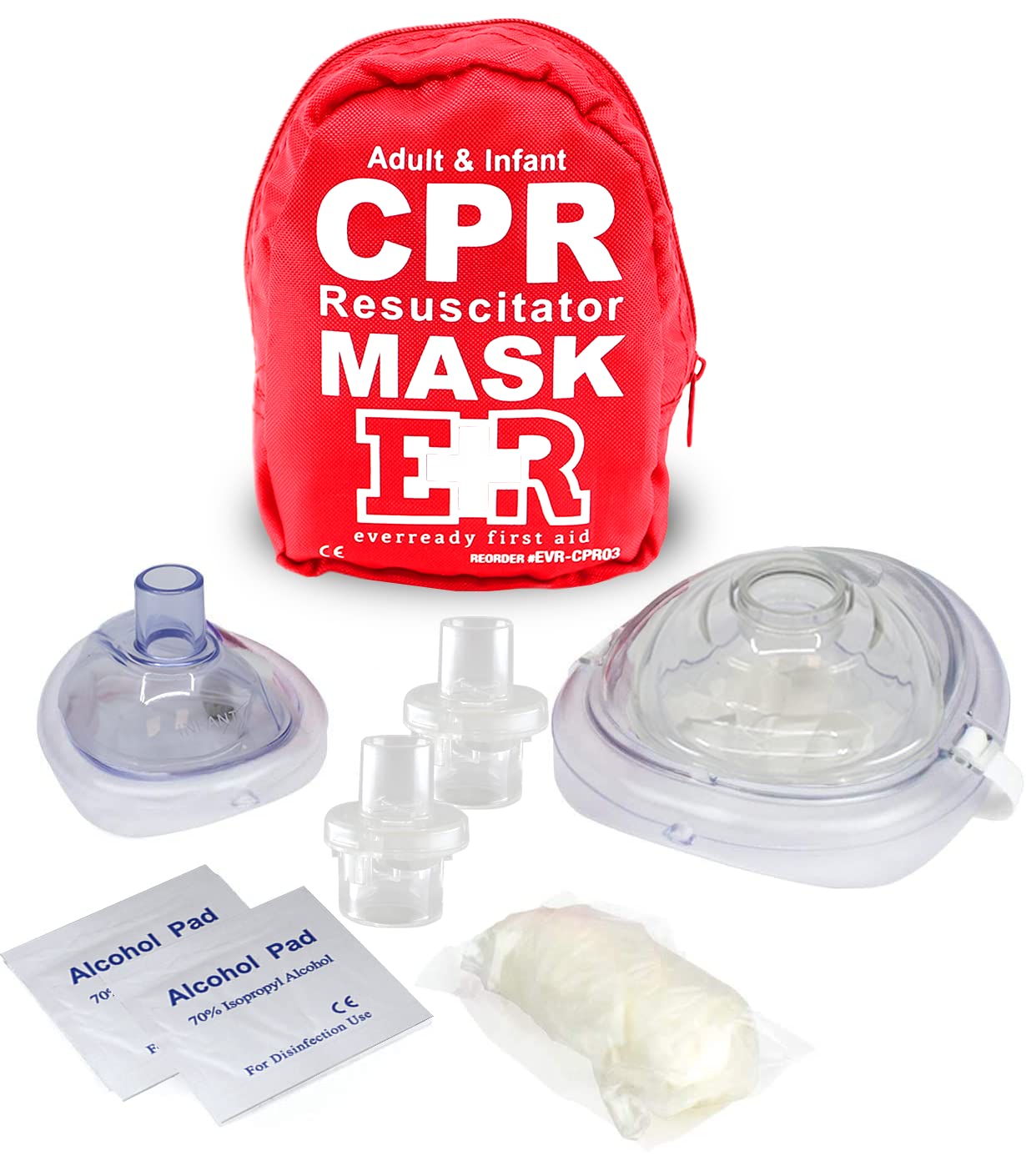 Adult and Infant CPR Mask Combo Kit – Includes 2 CPR Masks with - Product Imagery