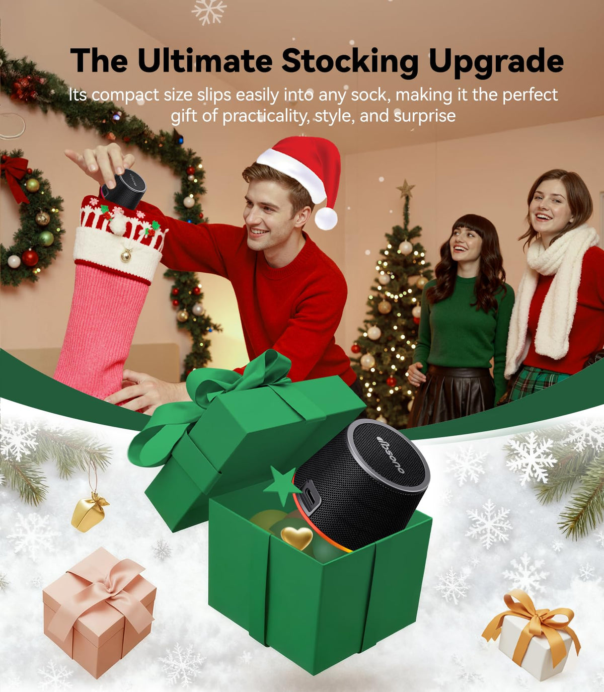 dbsono Stocking Stuffers for Teen Boys, Gifts for Men, Portable Bluetooth Speaker