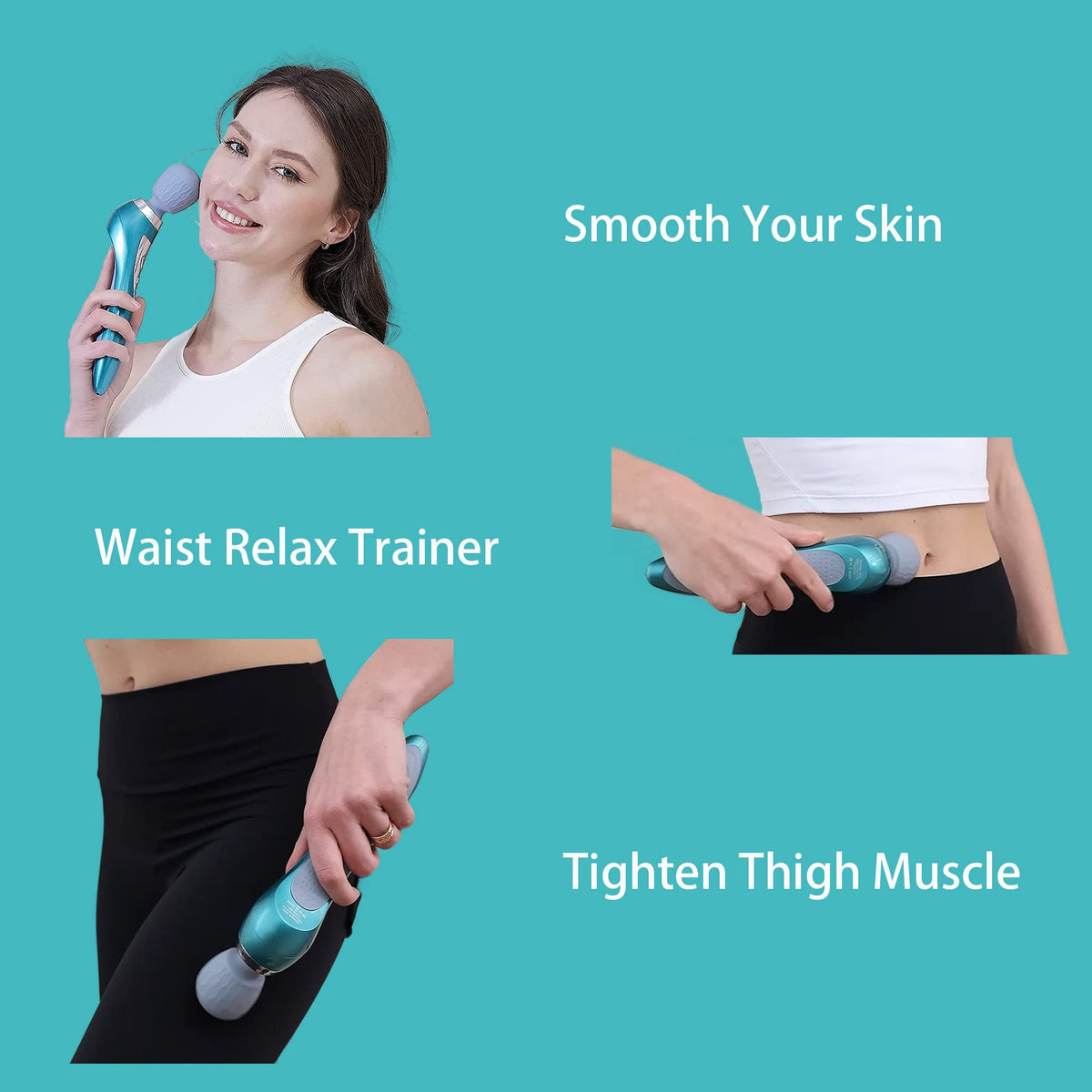 Asopal Handheld Personal Massager, Personal Tension Relief, Portable Rechargeable Body Massage Tool, Cordless Wand Massa
