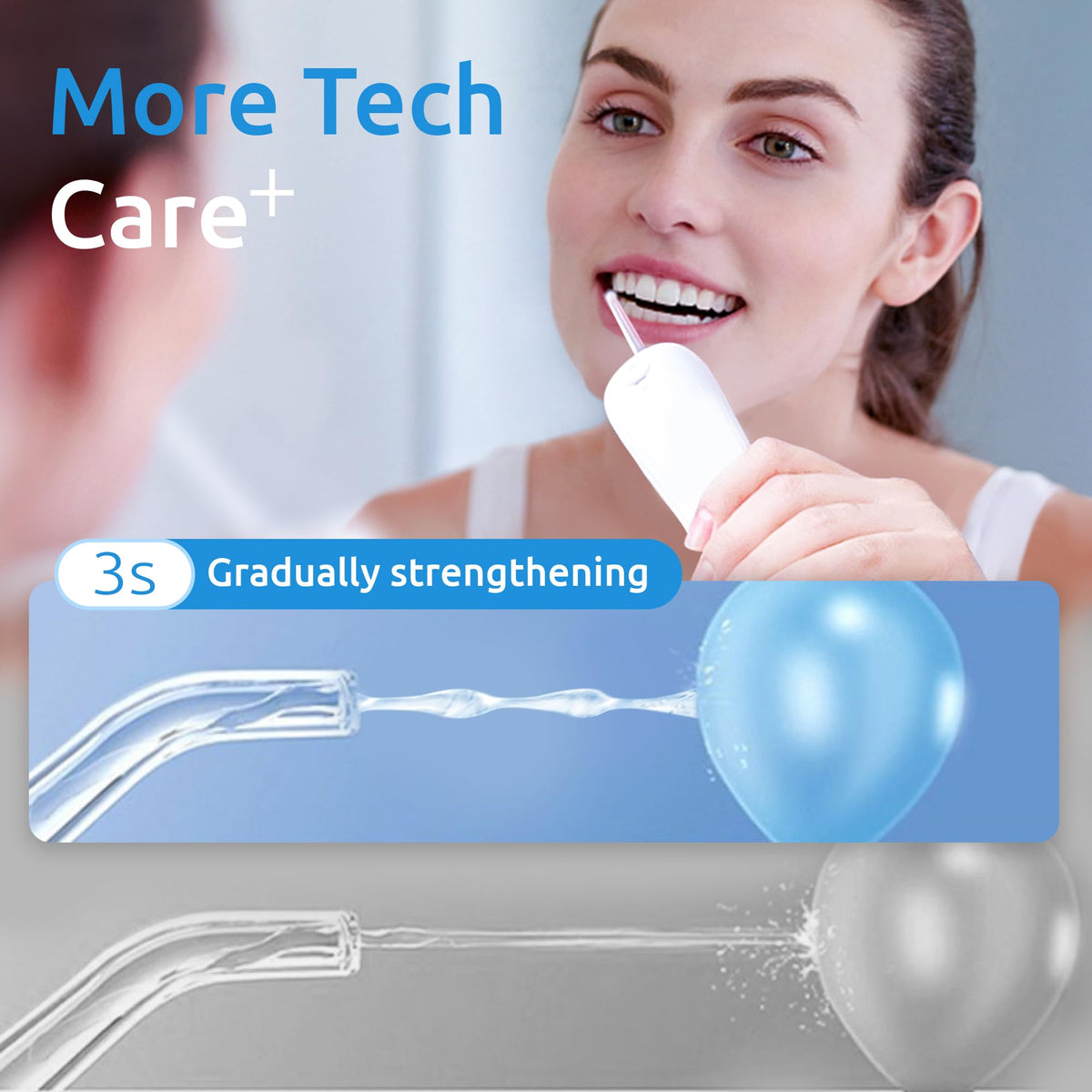 SYNHOPE Water Flosser [Dental Cordless Portable] 6 Modes & IPX7 Waterproof Rechargeable Oral Irrigator Water Teeth Clean