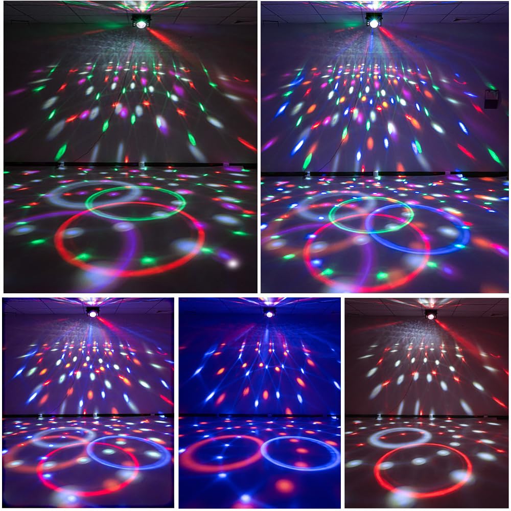 KBJ Disco Ball Party Lights, Disco Ball Decor Disco Light Sound Activated with Remote Control Dj Lights for Outdoors and