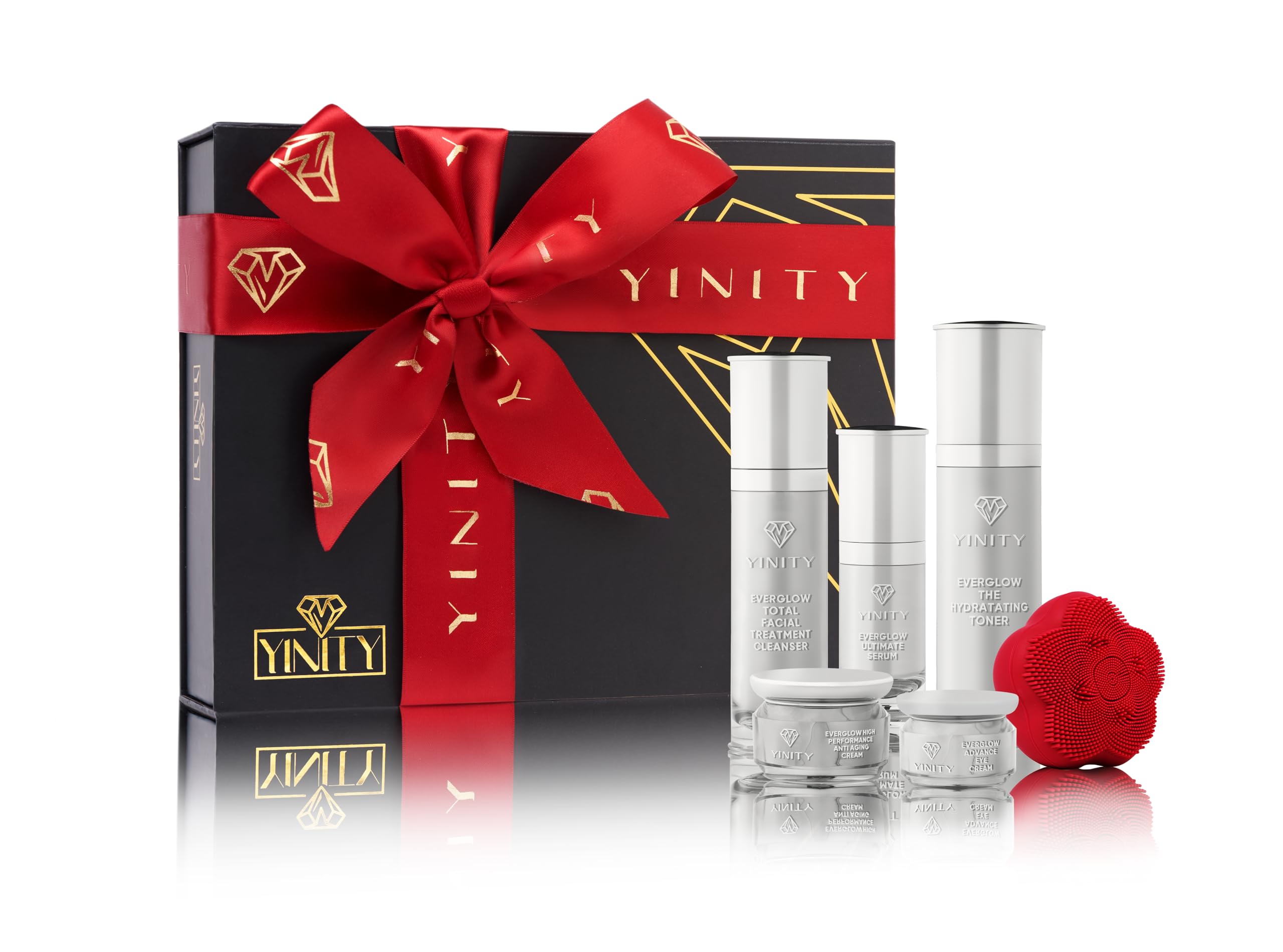 5-Step Korean Anti-Aging Skincare Set + Sonic Brush | Retinol, - Product Imagery