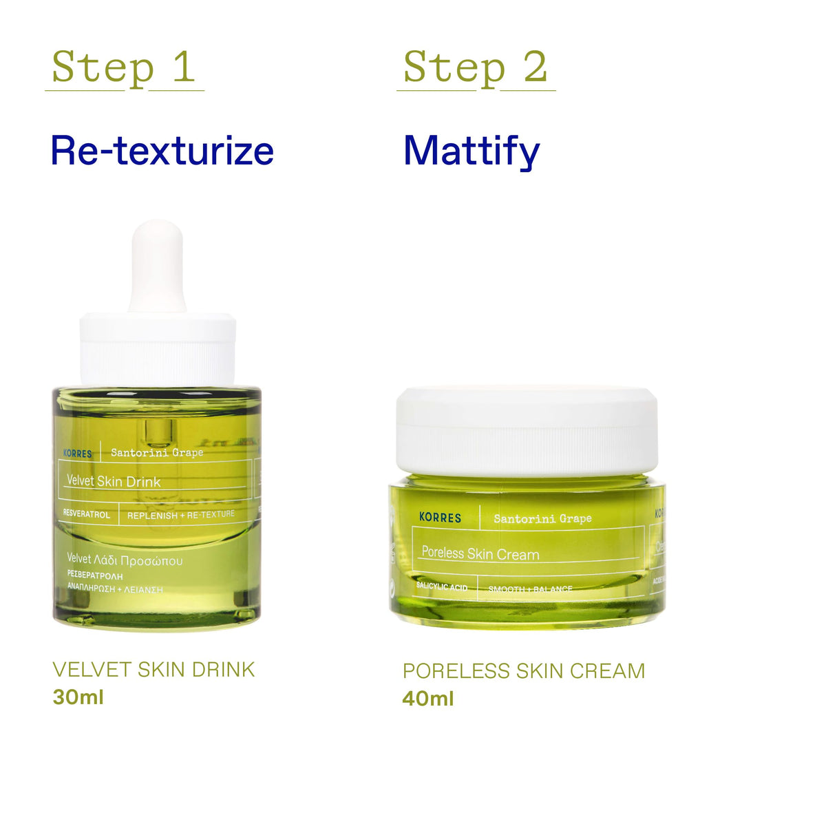 KORRES Santorini Grape Pores Texture Perfecting Duo Serum - KORRES Official Imagery - 3