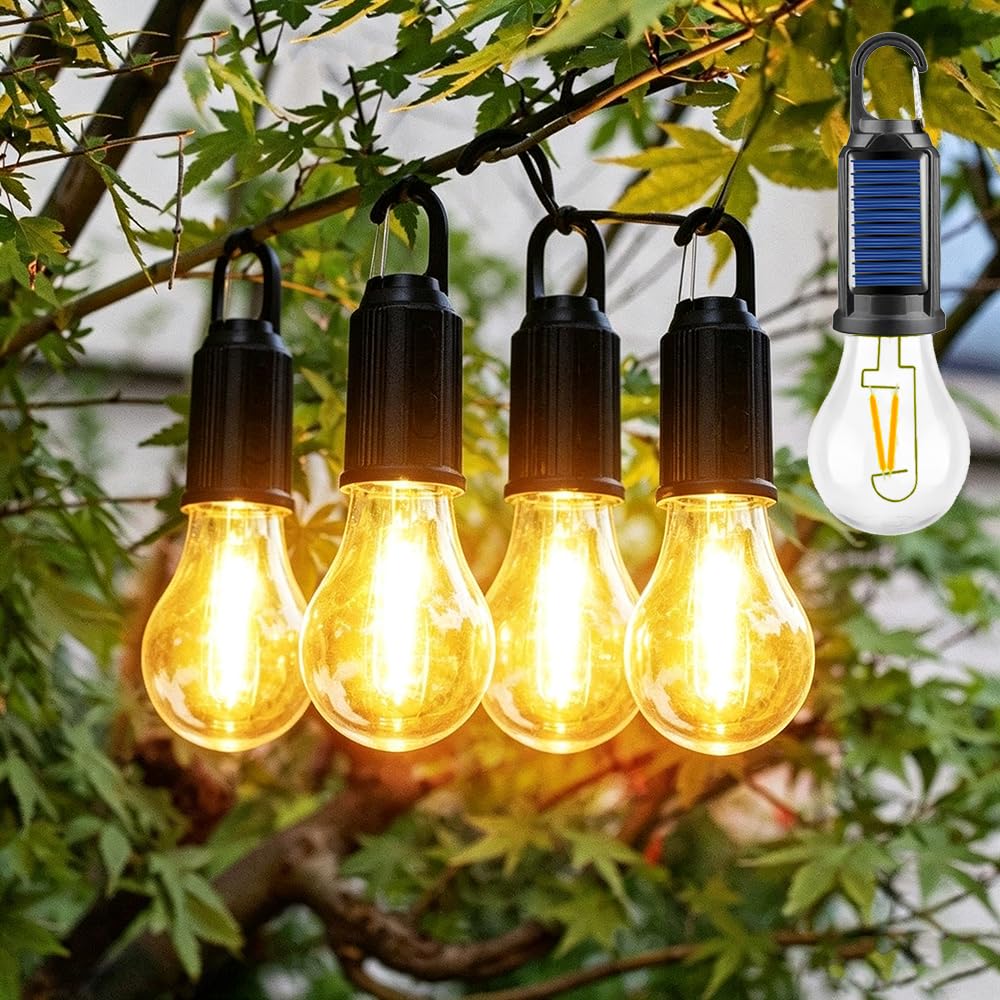 MuMuLZRer 6 Pack Rechargeable Solar Camping Light Bulb