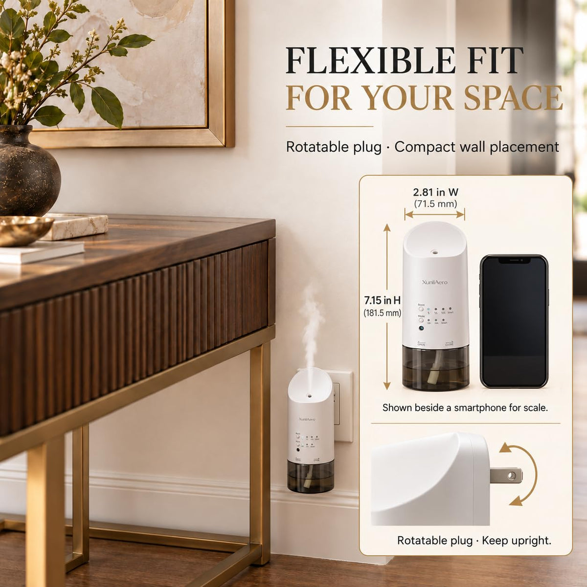 Waterless Diffuser Plug in Wall 160mL Home Scent Diffuser - XunliAero Official Imagery - 6