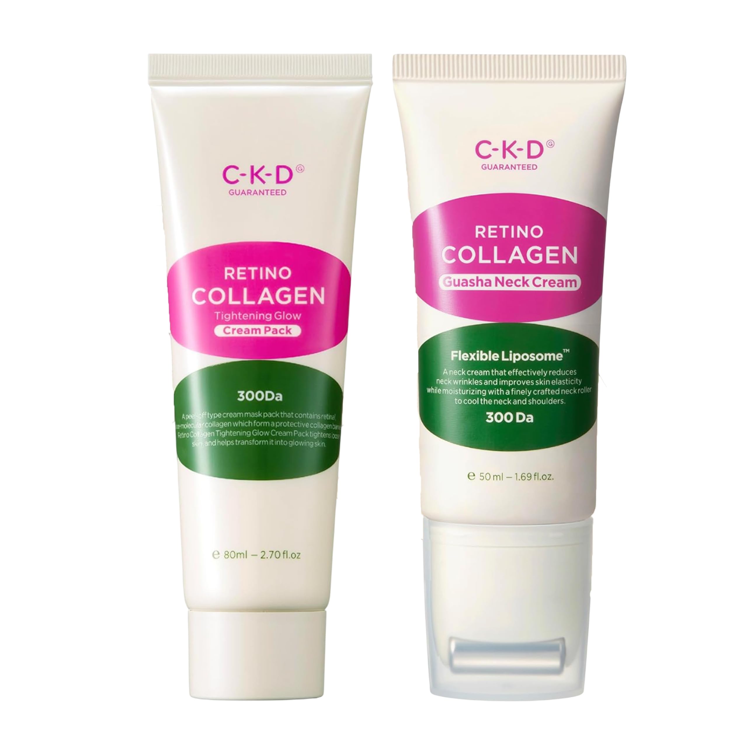 CKD Retinal Collagen Neck Cream & Peel-Off Face Mask Set – - Product Imagery