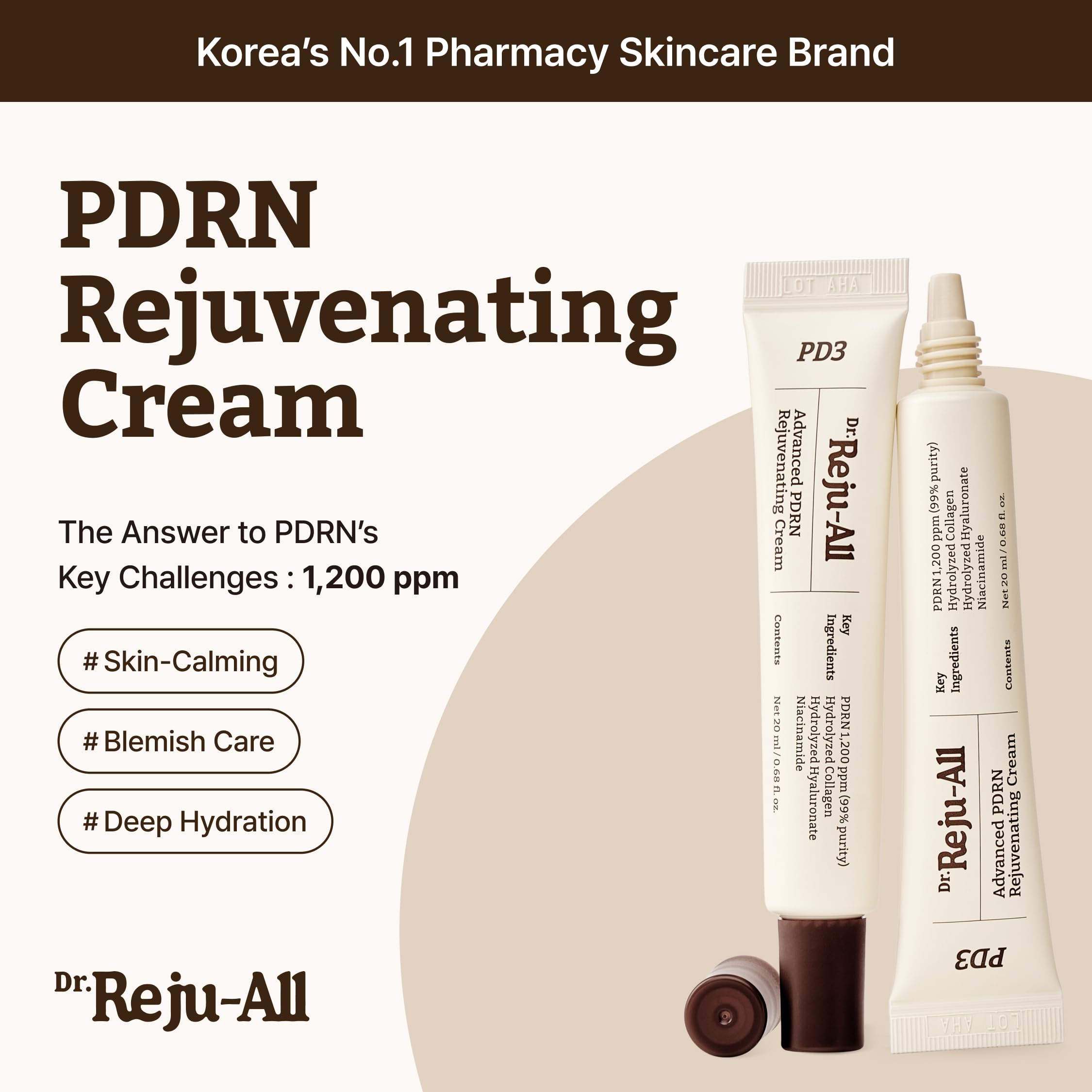 Dr.Reju-All Advanced PDRN Rejuvenating Cream 0.7 Fl Oz