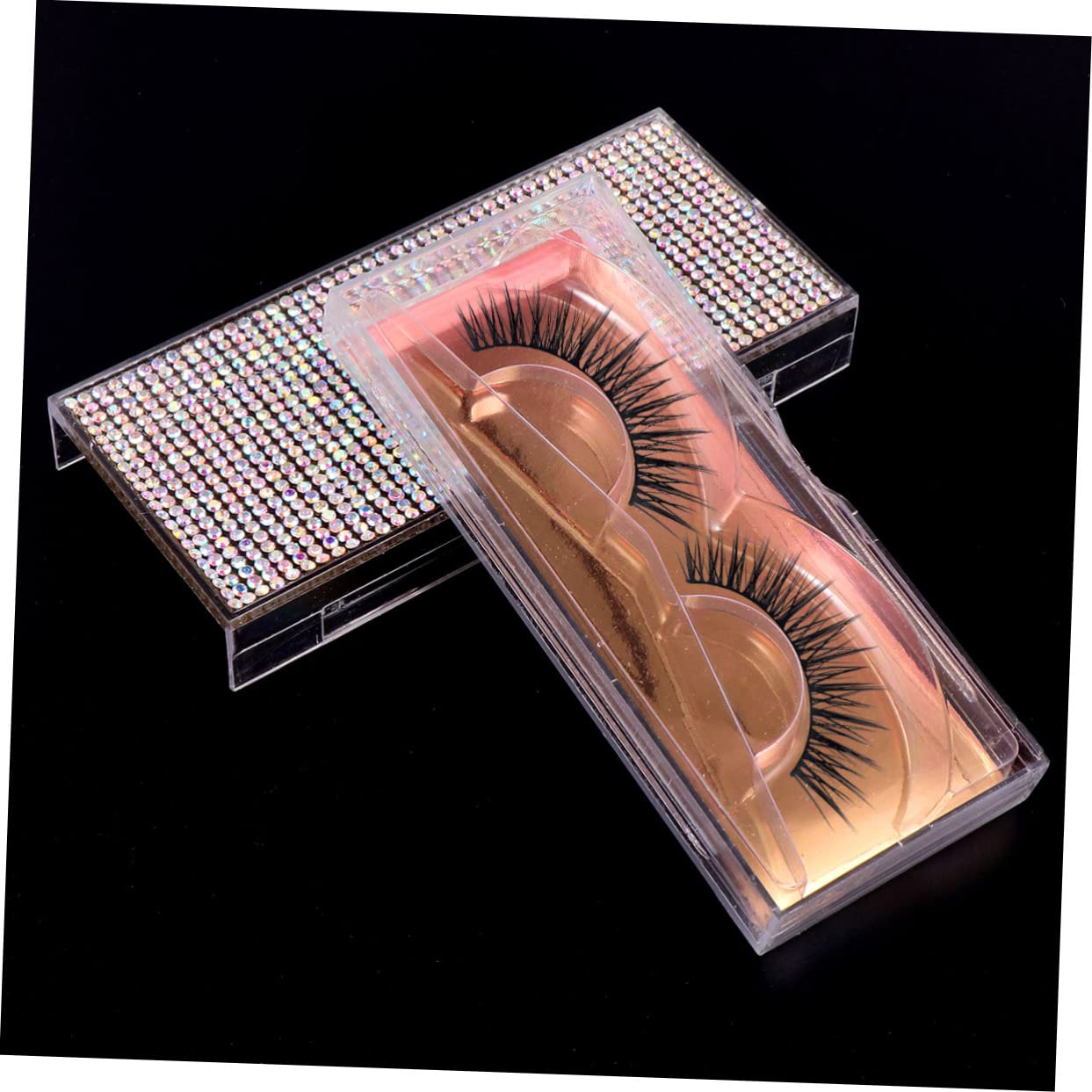 VINTORKY 2pcs Volume Lashes Case False Eyelash Container Candy Storage Boxes Eyelash Organizer for Salon Home