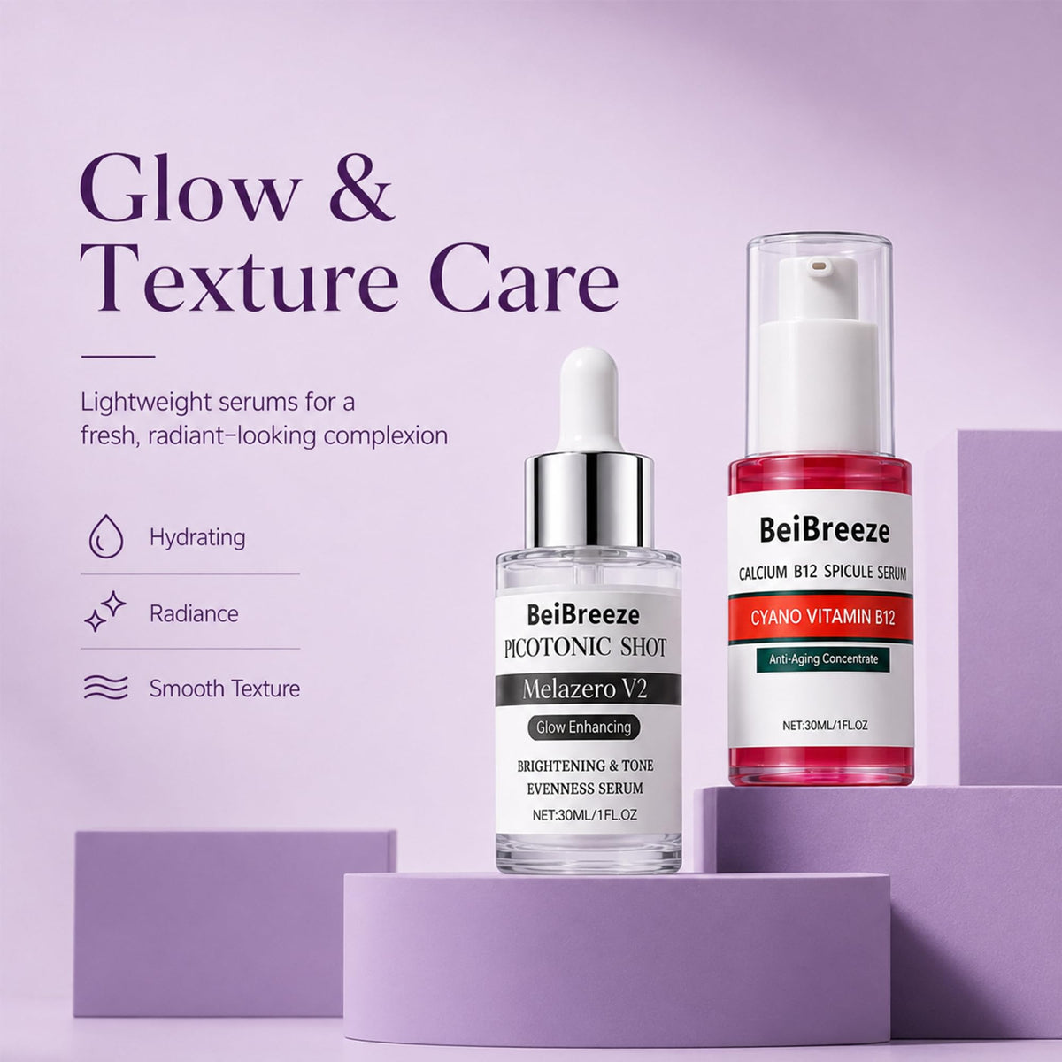 Face Care Set Daily Moisturizing Facial Kit for Smooth - BeiBreeze Official Imagery - 3