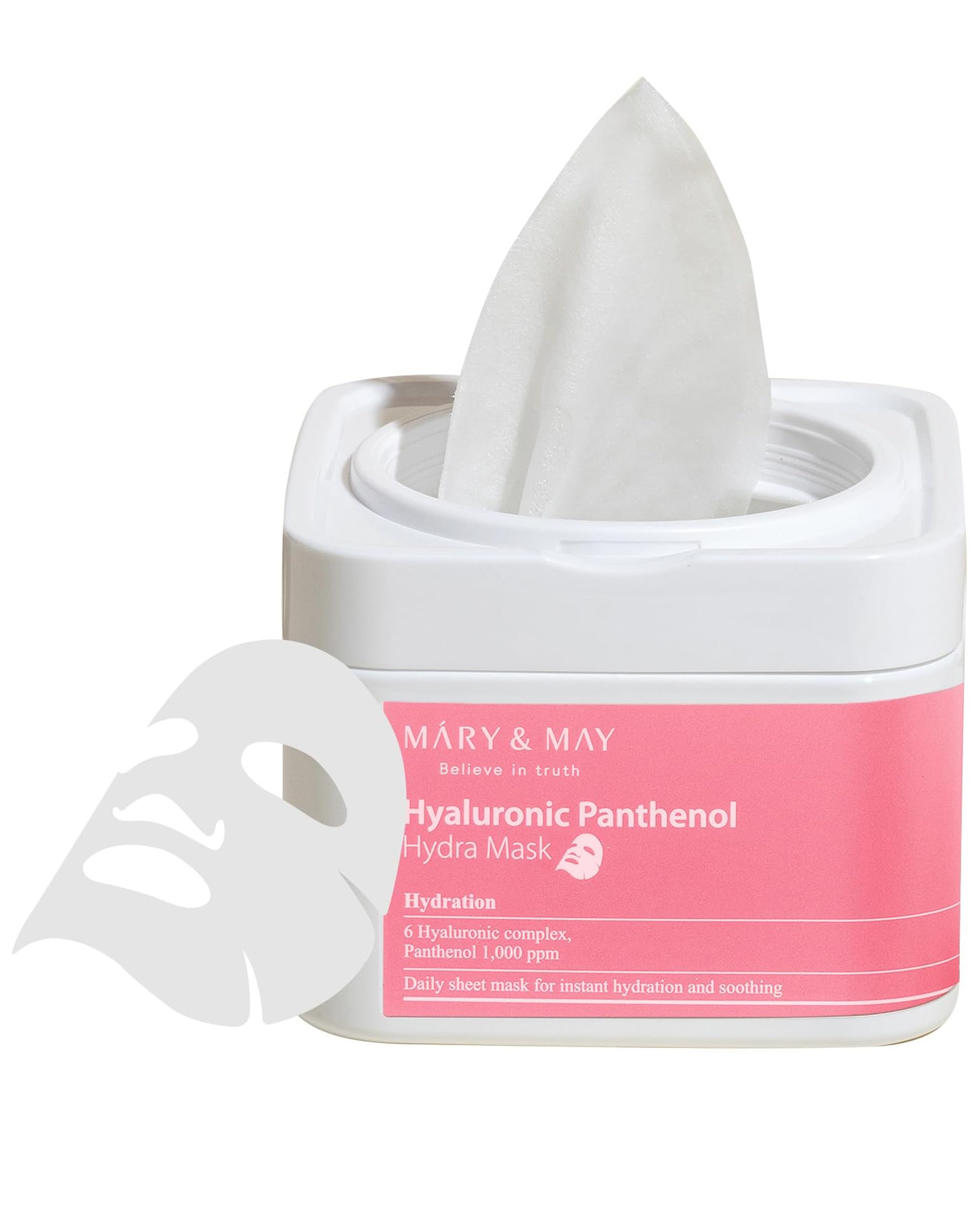 Mary&May Hyaluronic Panthenol Daily Sheet Mask, 30 Sheets - Product Imagery