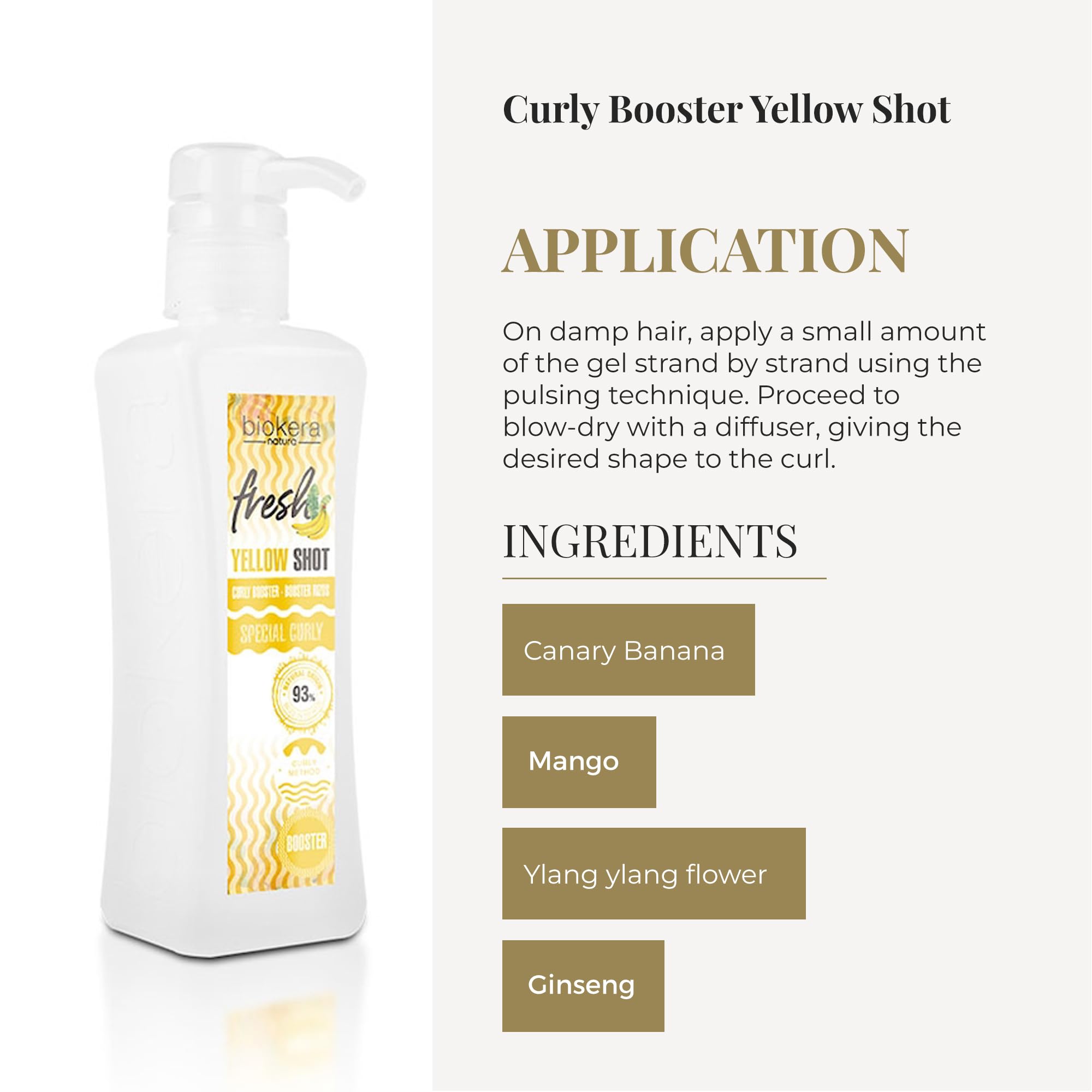 SALERM Curl Activator Gel in yellow shot bottle, 300 ml, for defined, hydrated curls with natural hold, sulfate-free and vegan.