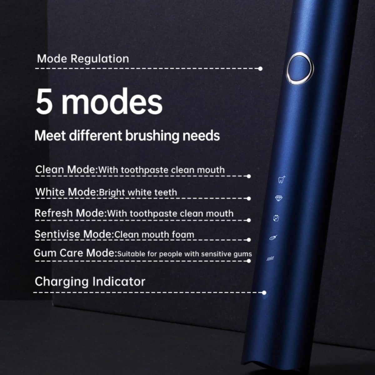 Electric Toothbrush for Adults Rechargeable Toothbrush with - SSKYLMS Official Imagery - 4