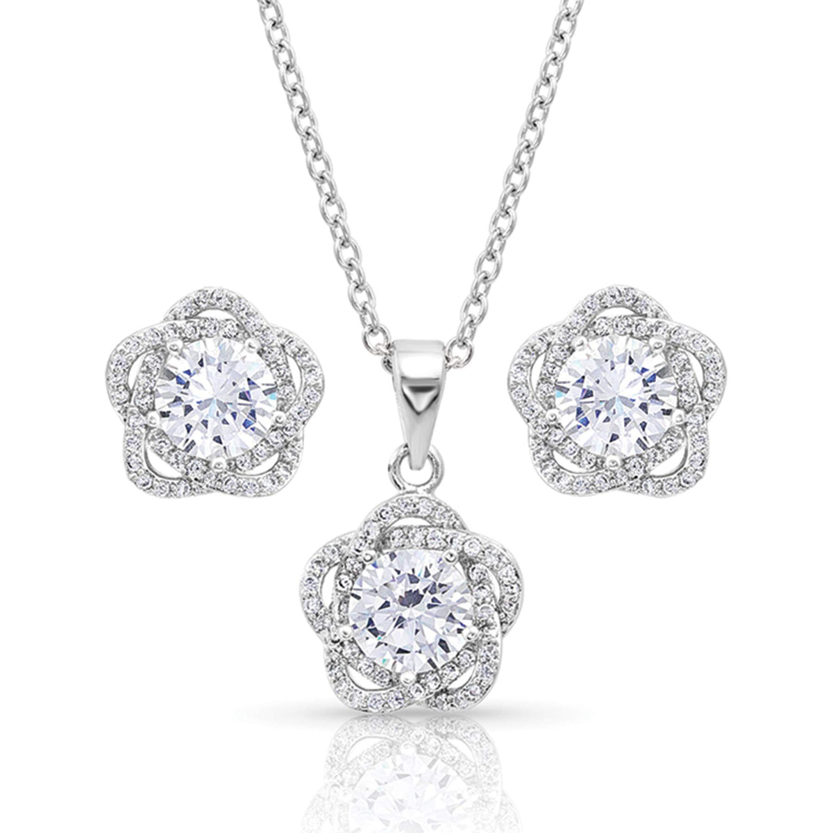 Montana Silversmiths Women's Women'S Starlight Flower Jewelry Set 2 Piece - JS4300 One Size – product photo (Jewelry Set