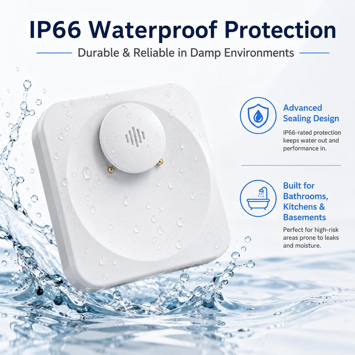 Decruil Water Leak Detector for Home, WiFi Remote Checking Smart Water Leak Alarm and Drip Alert Sensor, Email and APP P