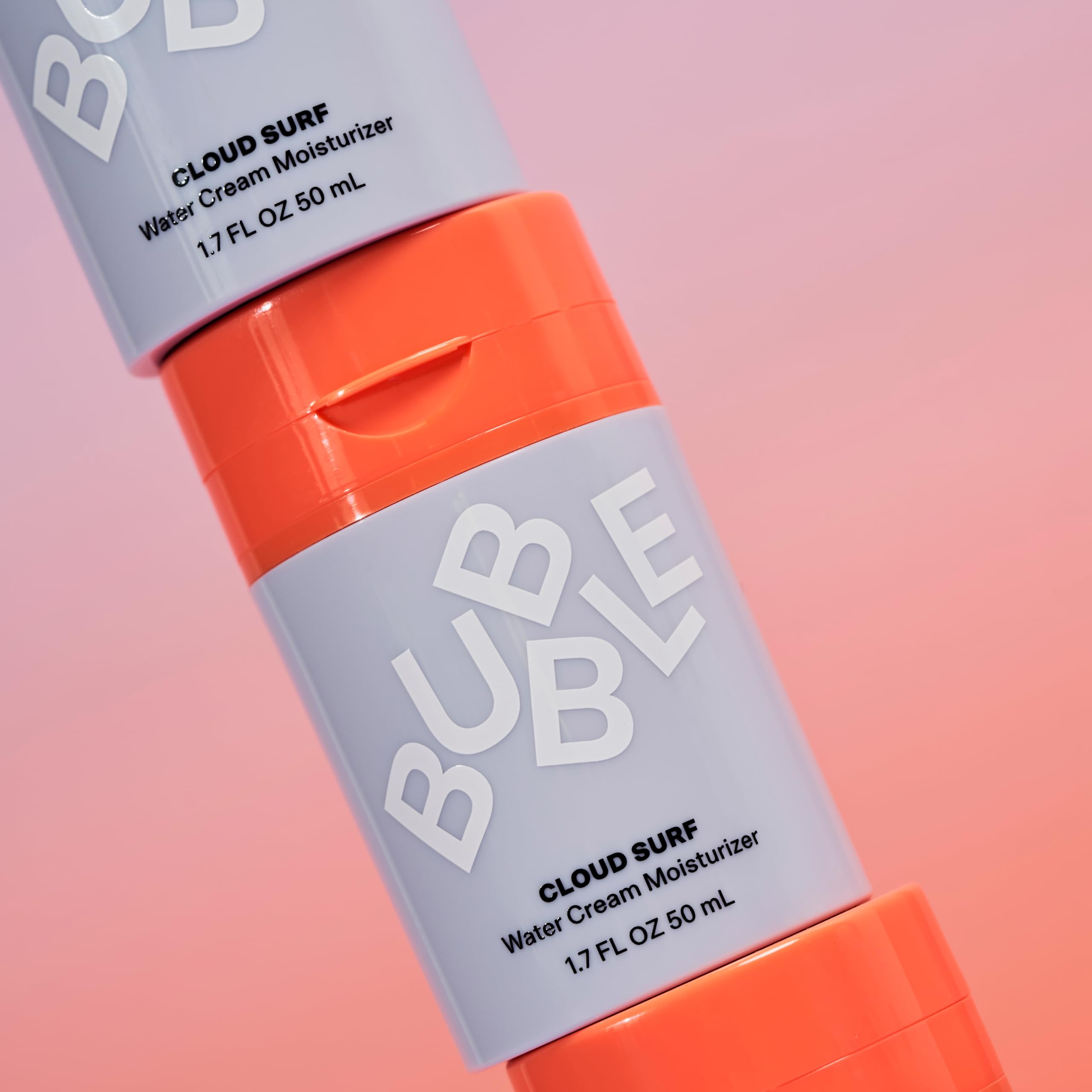 Bubble Skincare Cloud Surf Water Cream moisturizer for oily skin, 50 ml, smooth, lightweight texture in a white jar.