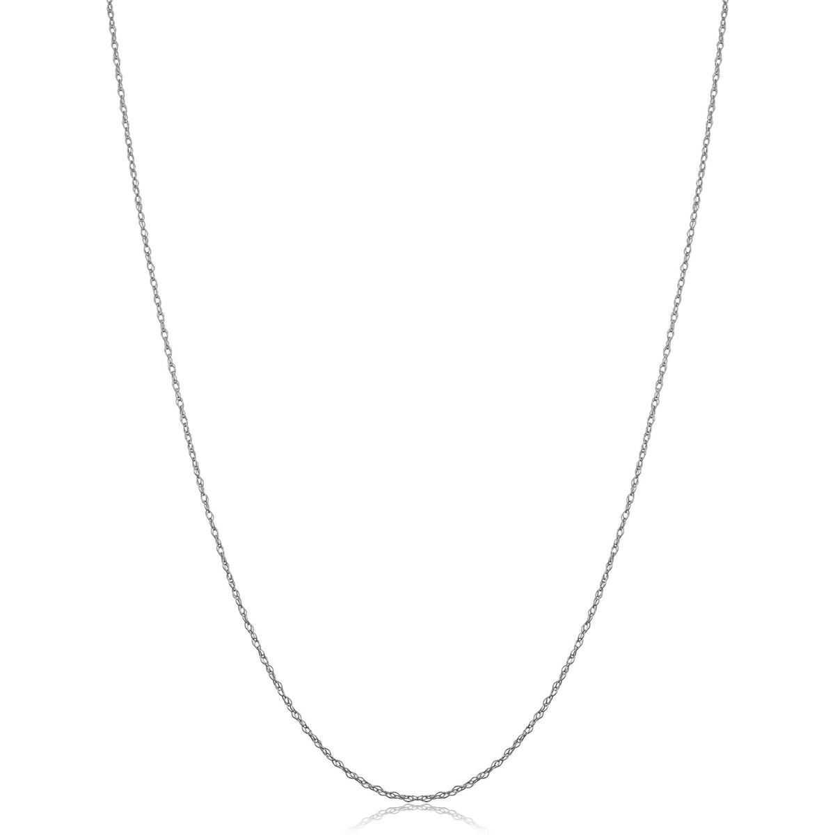 Kooljewelry Solid 14K White Gold Rope Chain Necklace for Women – product photo (Chains)