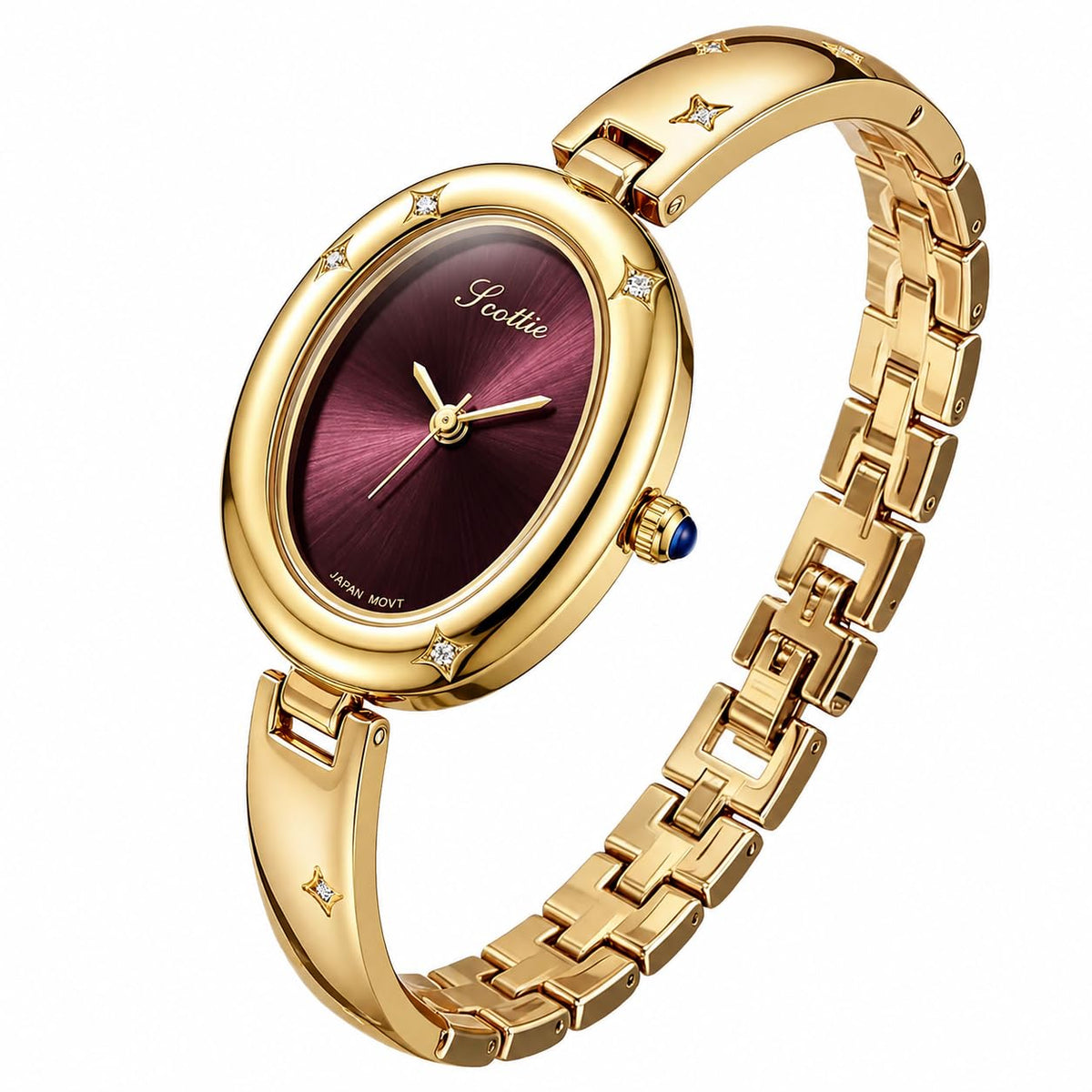 FORSINING Watches for Women, Ladies Quartz Watch Oval Crystal Watch, Japanese Quartz Movement 3ATM Waterproof Fashion Fe