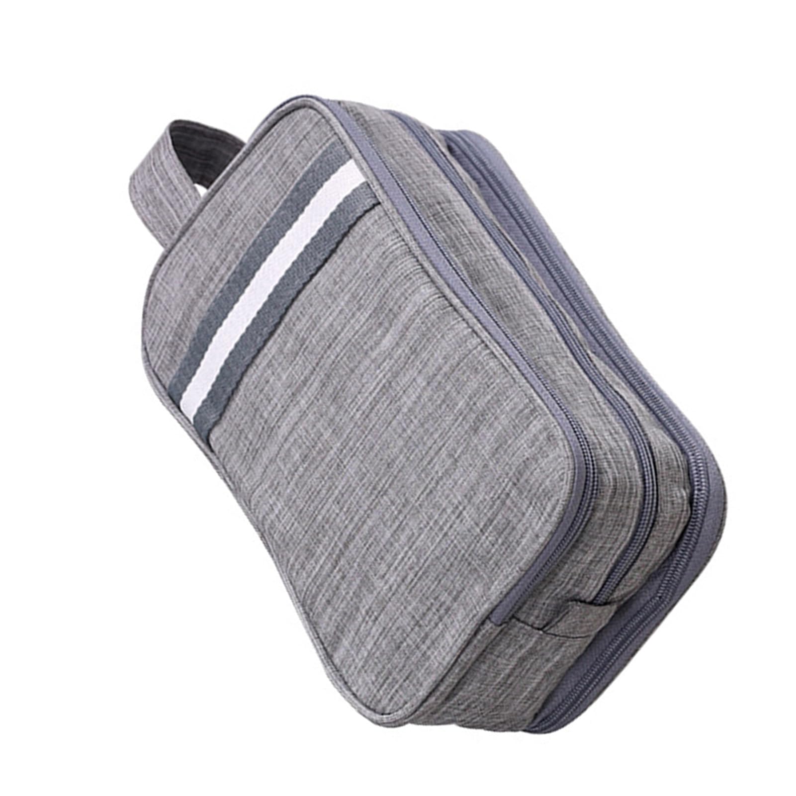 Gucagle cosmetic case toiletry bag with dry and wet compartments, lightweight polyester travel organizer for cosmetics and toiletries.