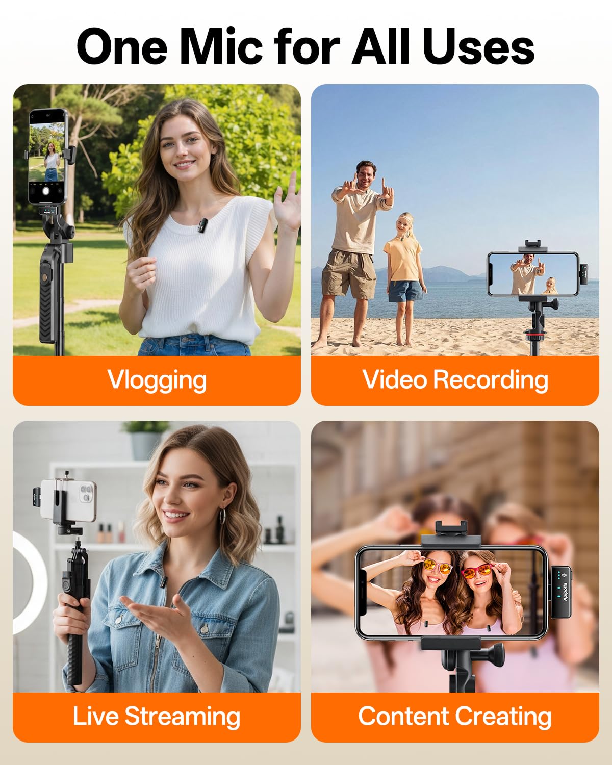 Apipolla – Wireless Lavalier Microphones on display