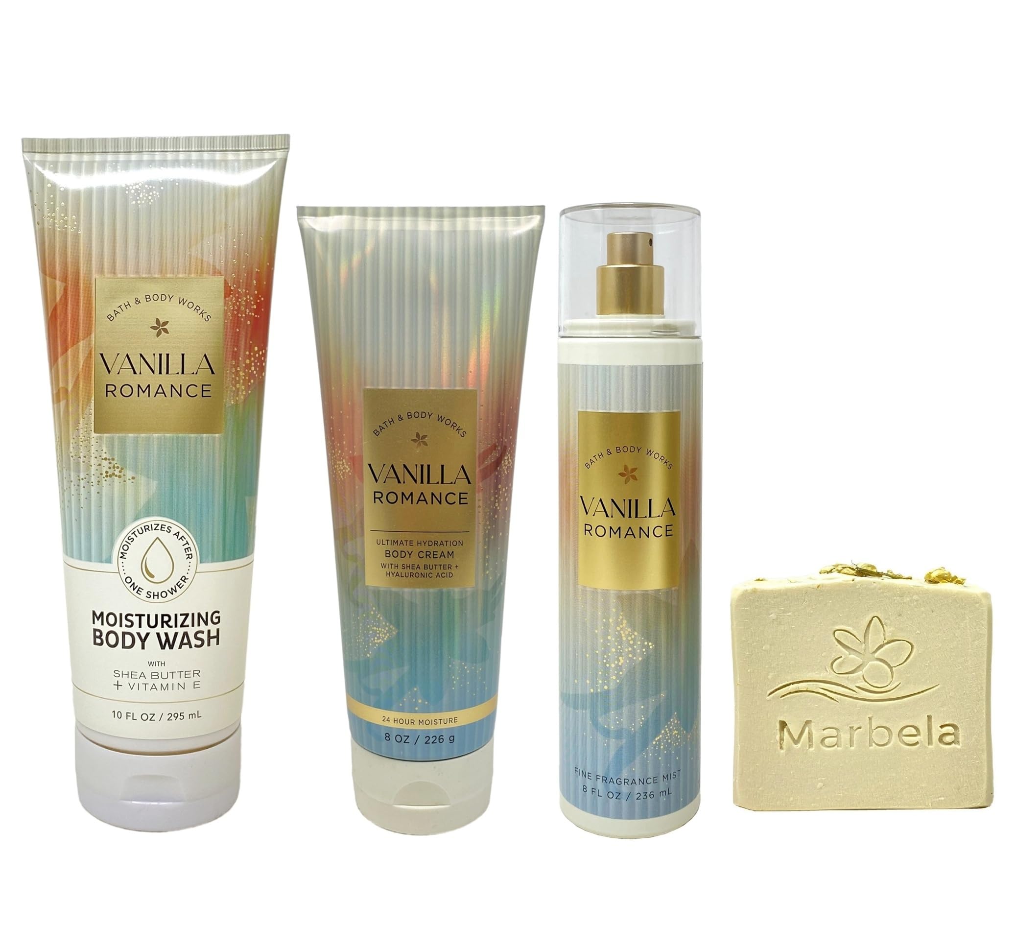 Bath & Body Works Vanilla Romance Trio Gift Set - Moisturizing - Product Imagery