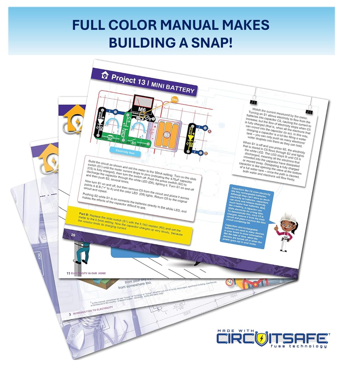 SNAP CIRCUITS My Home STEM Electronics Building Kit for Kids Ages 8+ – alternate angle