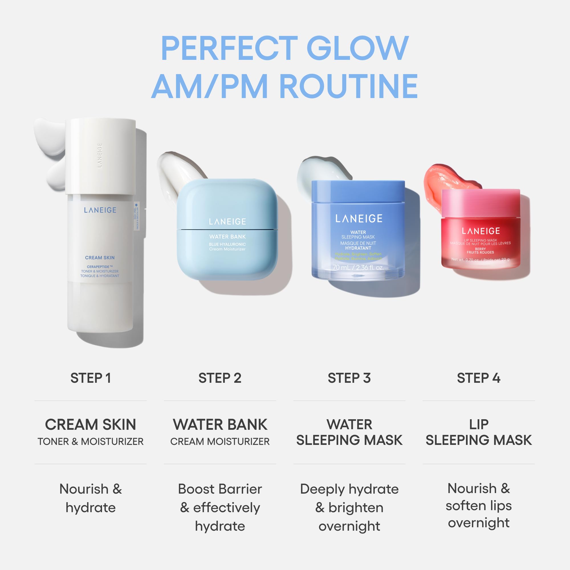 Laneige Water Bank Blue Hyaluronic Cream in 50ml jar, hydrating skin care with blue hyaluronic acid for moisture and nourishment