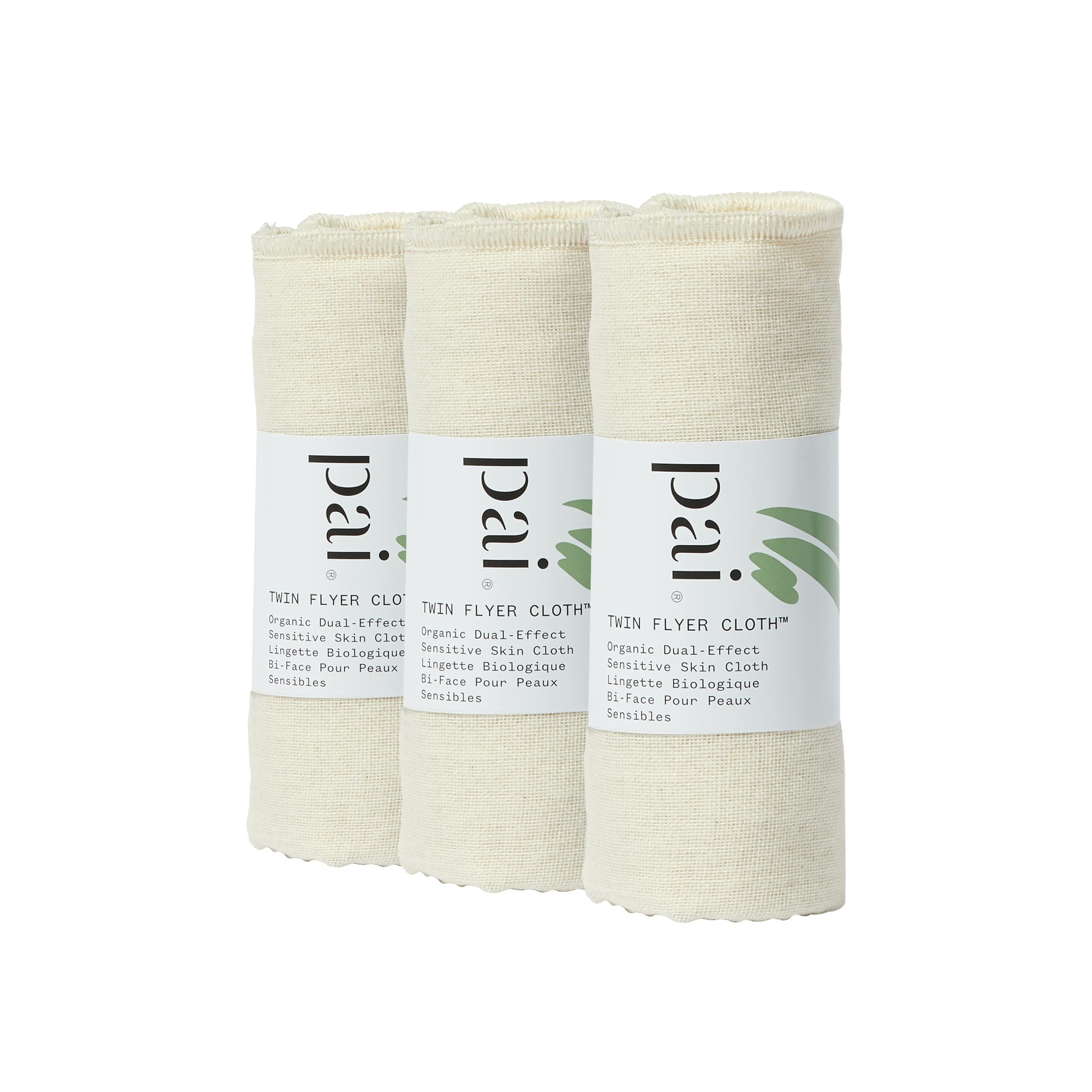 Pai Skincare - The Twin Flyer Organic Dual-Effect Face Cloth | - Product Imagery
