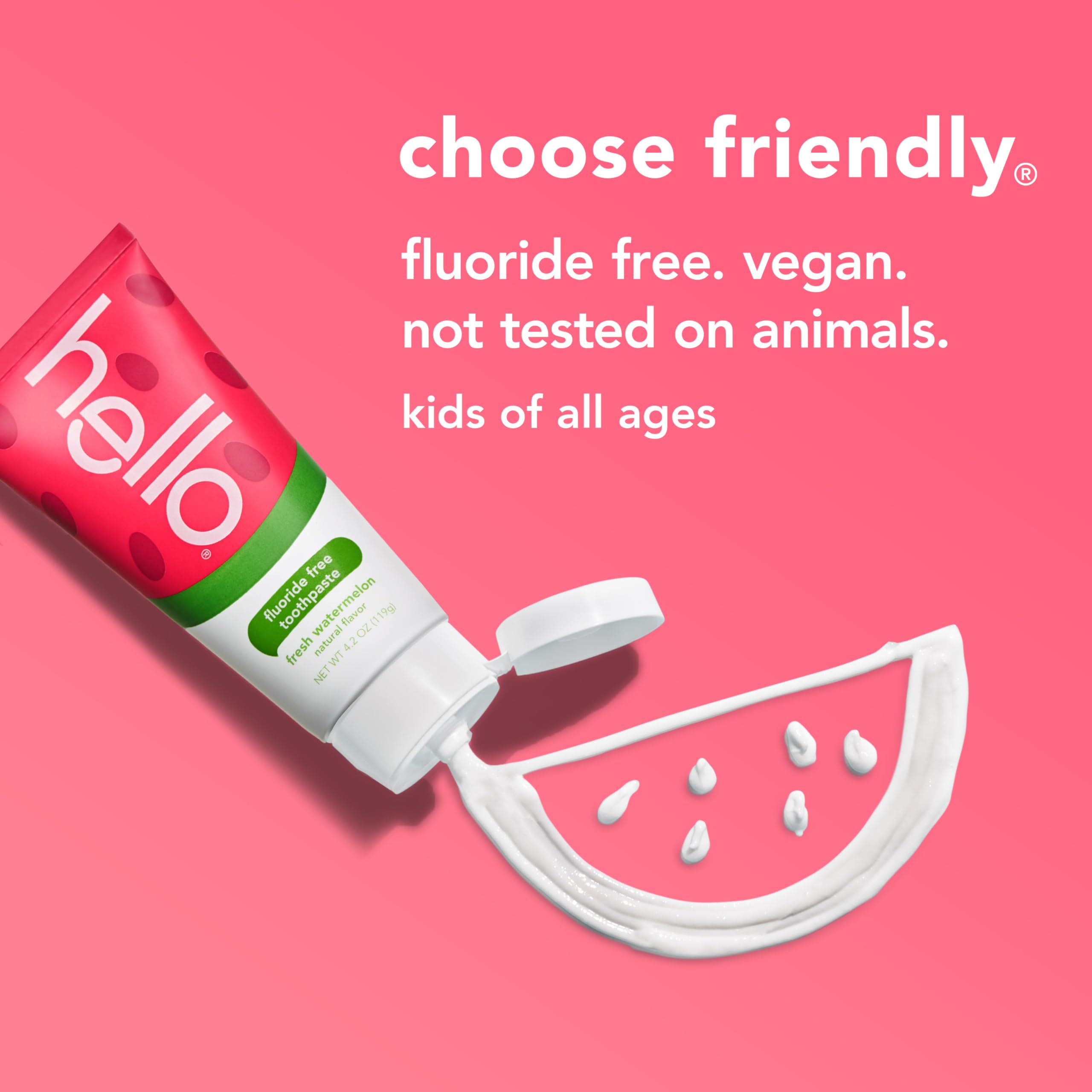 hello Kids Fluoride Free Toothpaste Watermelon 3-Pack