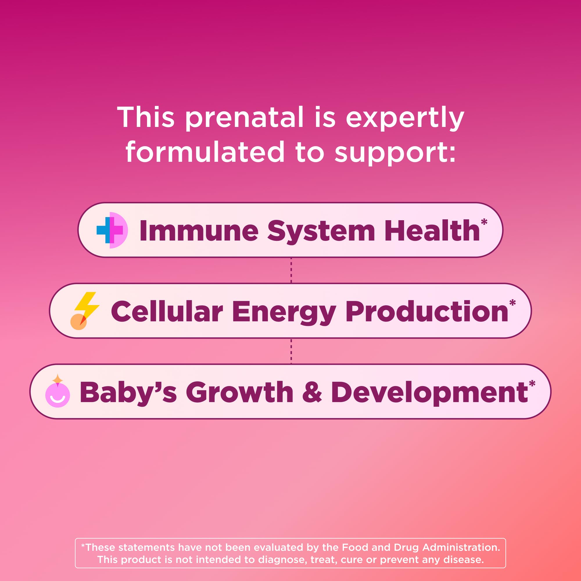 OLLY Prenatal Multivitamin Gummy for moms and babies, daily supplement in a bottle of 84 gummies, showing colorful gummy vitamins.