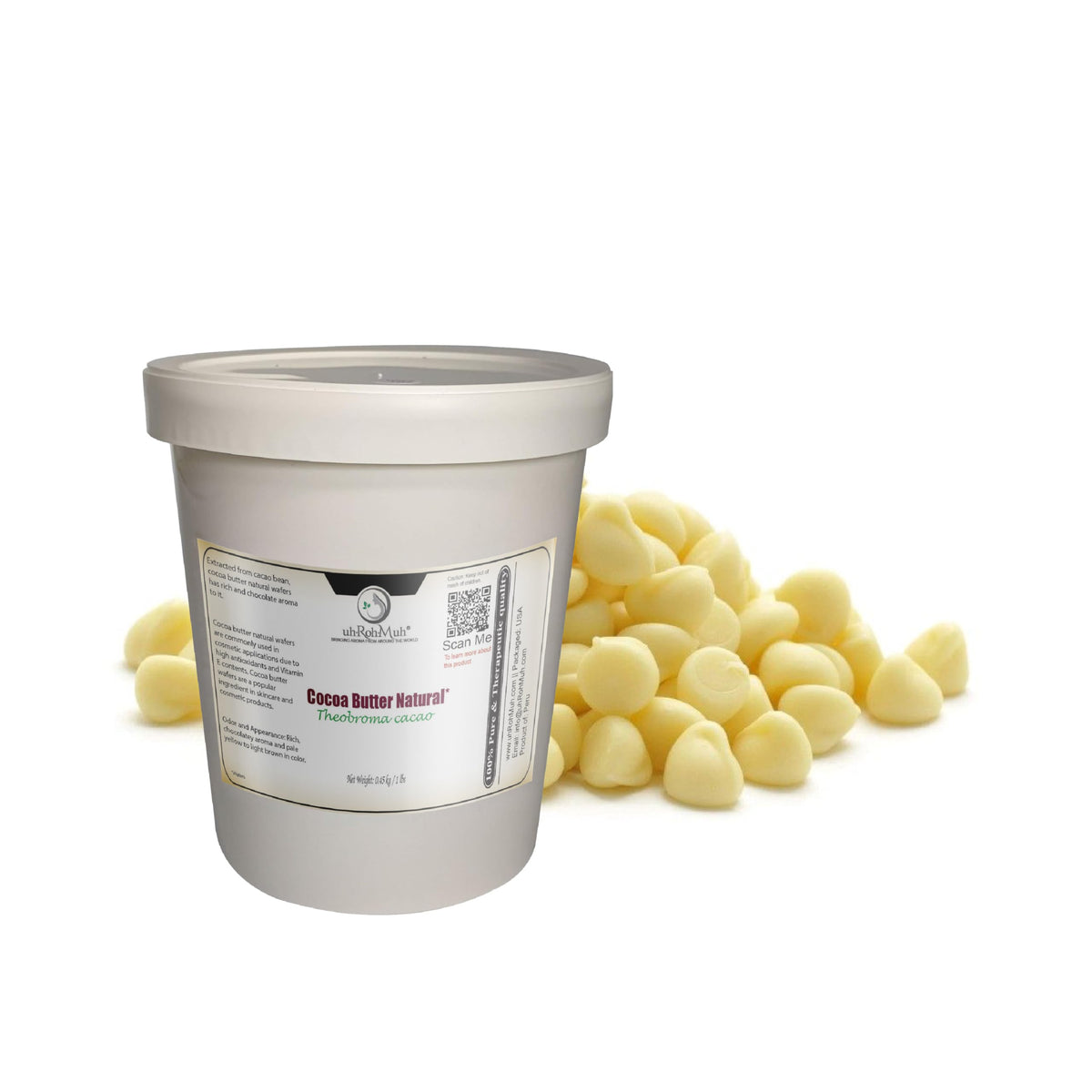 USDA Certified Organic Cocoa Butter Natural Pure Unrefined - uh*Roh*Muh Official Imagery - 2