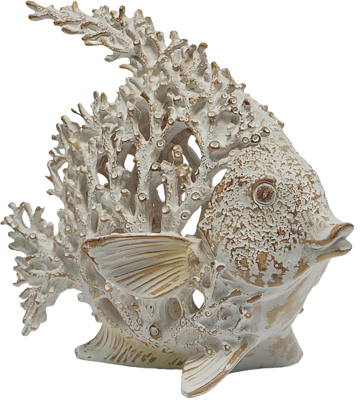 VVGIFTS Beach Coastal Coral Reef Angelfish Home Office Bathroom Decor Gift – product photo (Collectible Figurines)