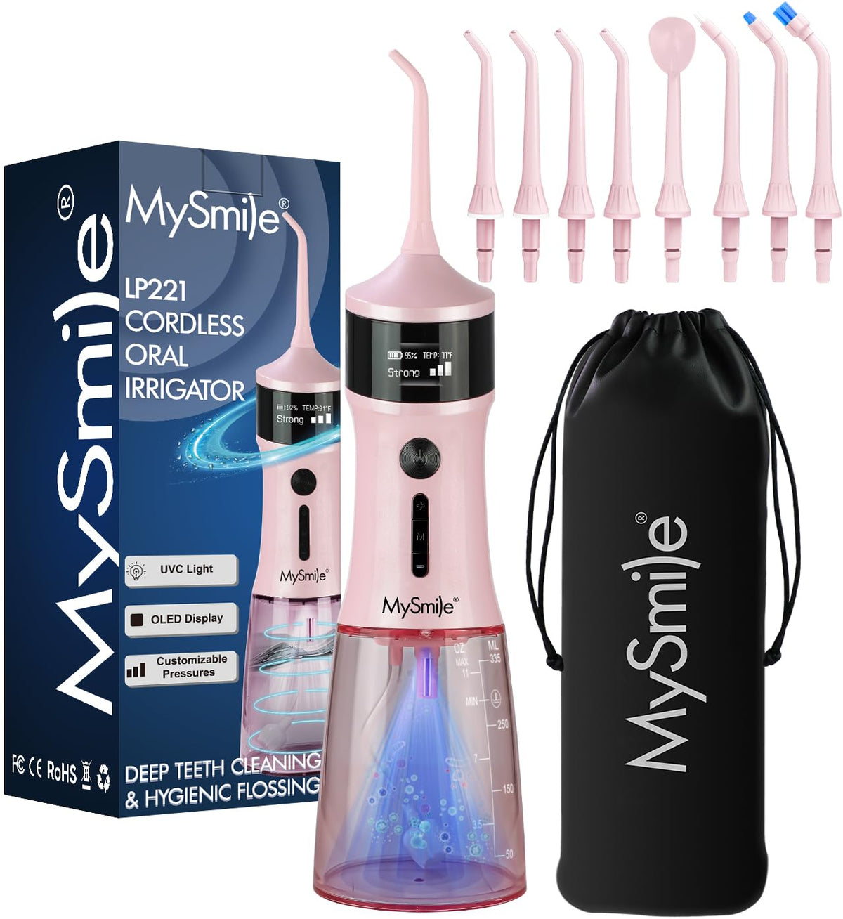 MySmile LP221 Cordless Water Flossers for Teeth w UVC Light - MySmile Official Imagery - 1