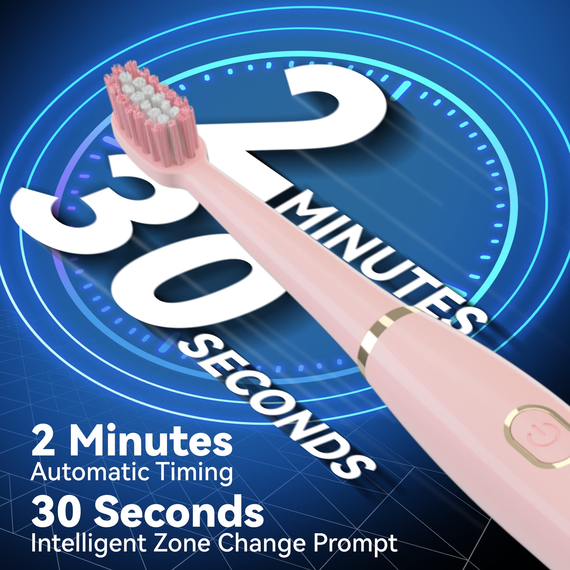 7AM2M Sonic electric toothbrush for adults and kids with rechargeable high-power design and multiple brushing modes.